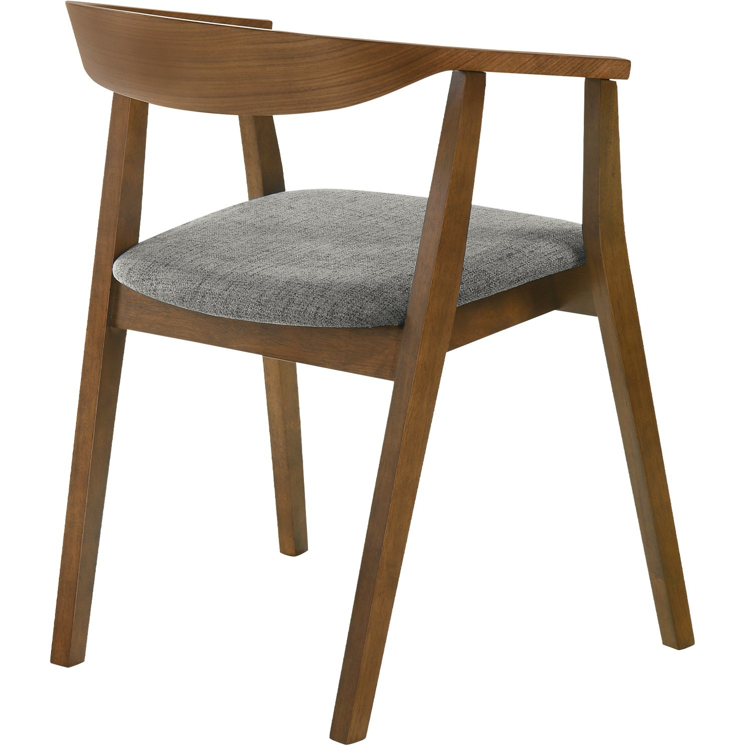 Westmont Santana 5 Piece Walnut Wood Dining Table Set With Charcoal Fabric