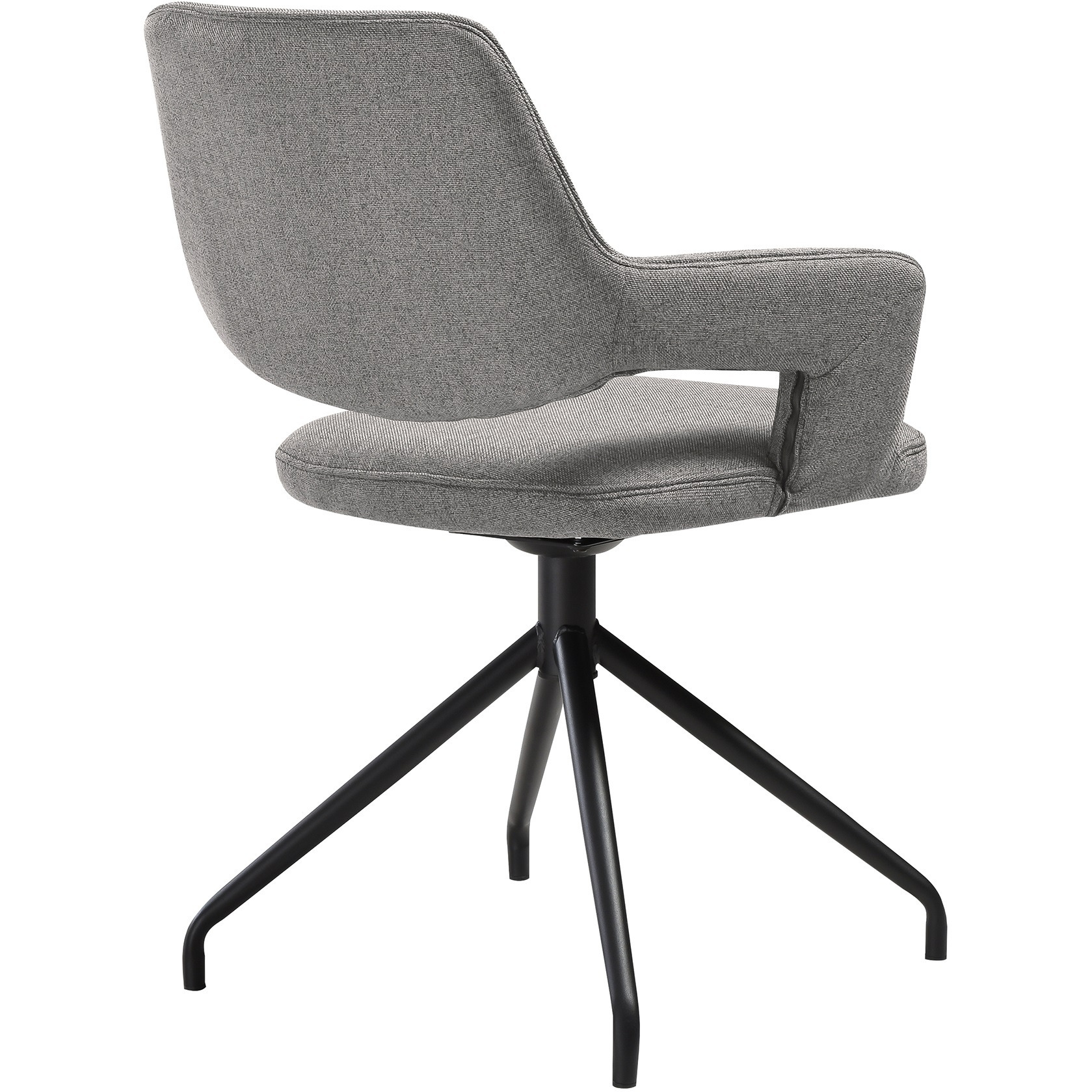 Knox Penny 5 Piece Dining Set With Stone Top And Gray Fabric Chairs
