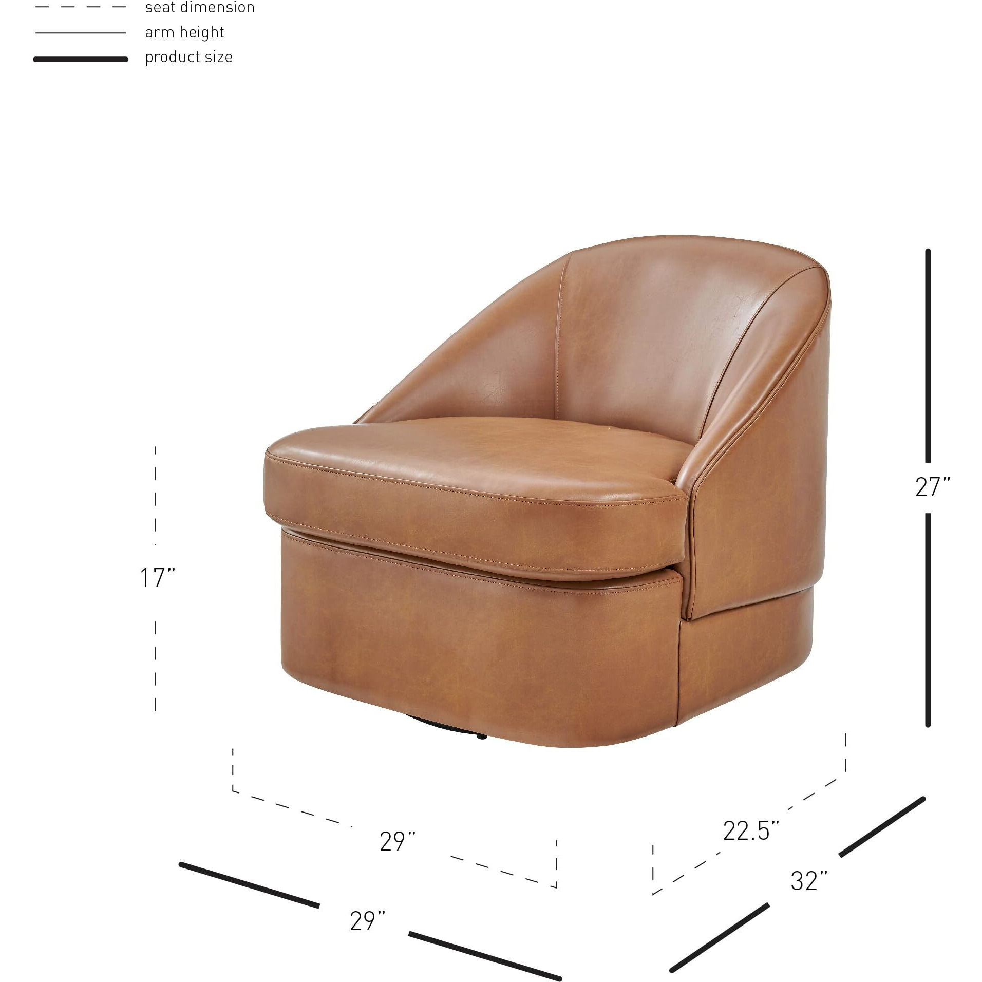 Hurley Fabric Swivel Accent Chair