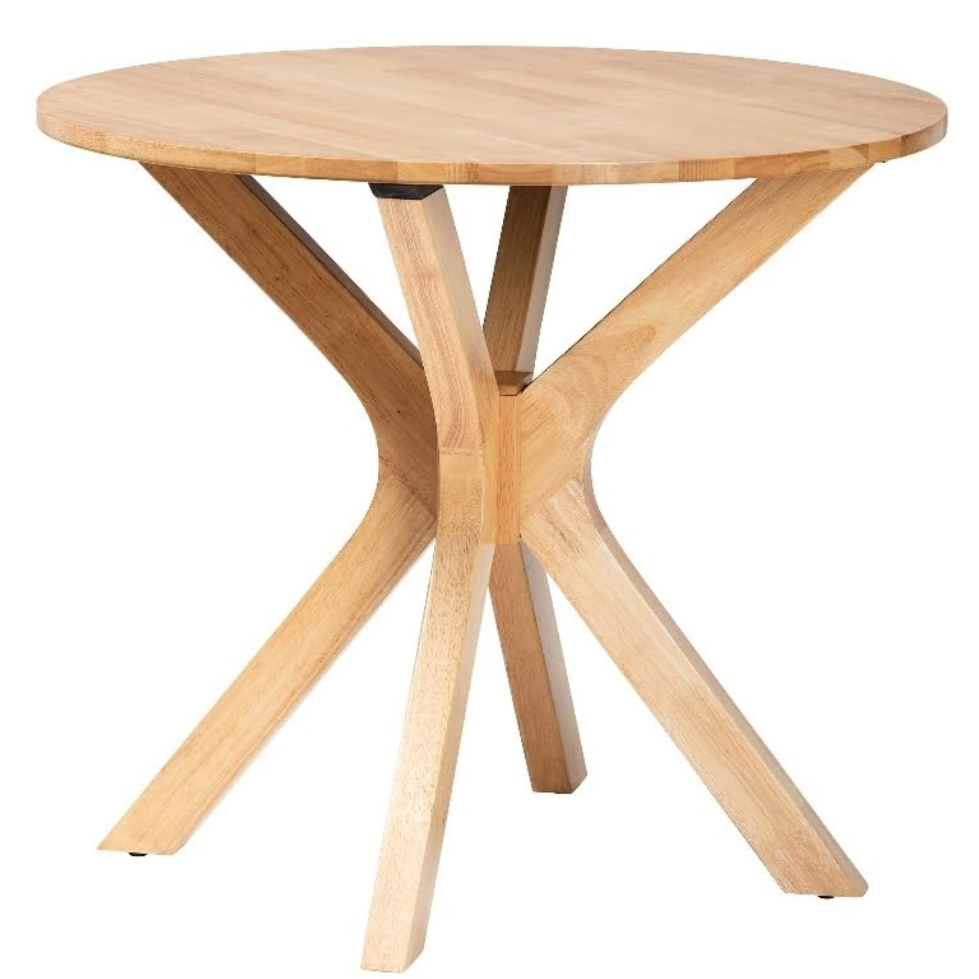 Baxton Studio Kenji Modern Natural Brown Finished Wood 34-Inch-Wide Round Wood Dining Table