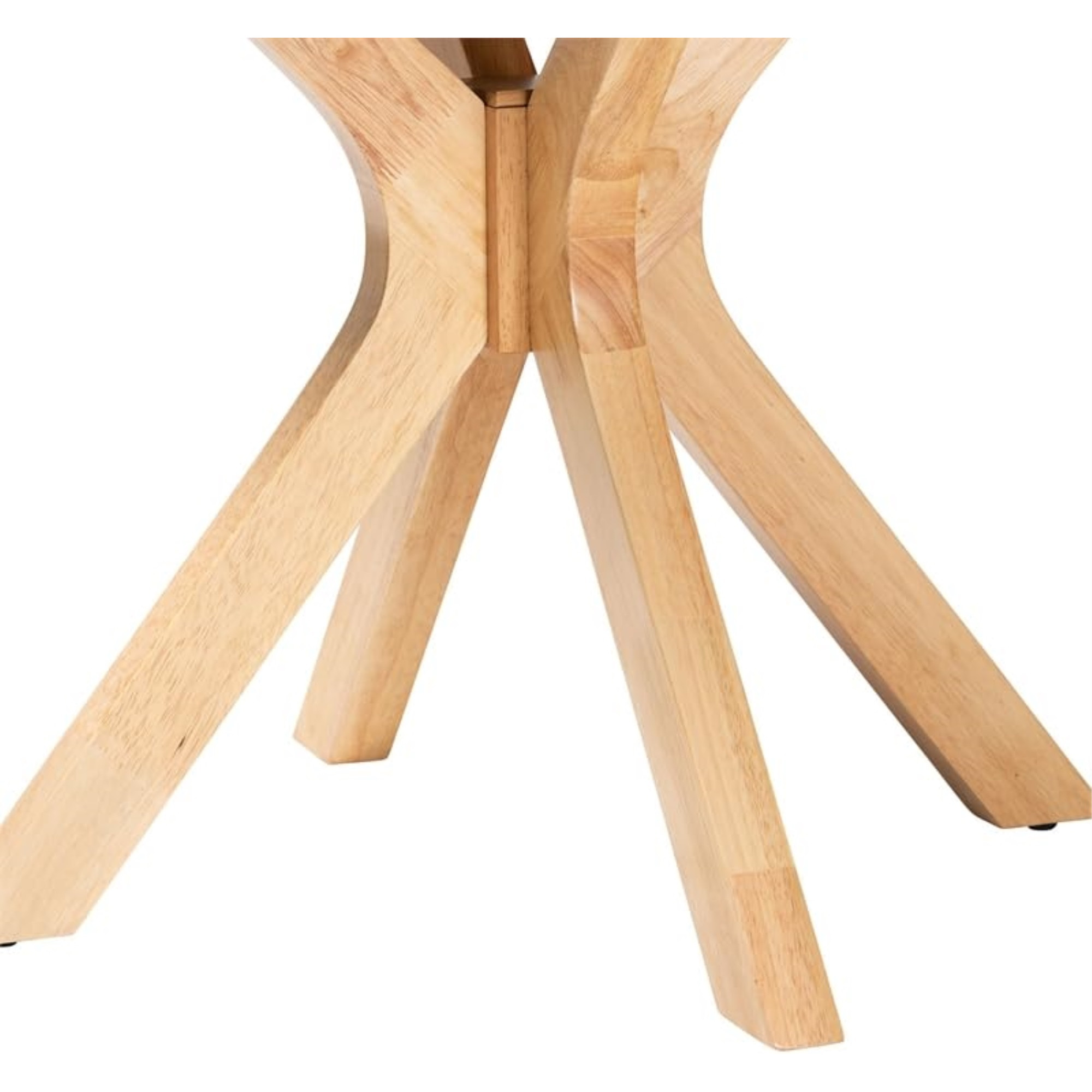 Baxton Studio Kenji Modern Natural Brown Finished Wood 34-Inch-Wide Round Wood Dining Table