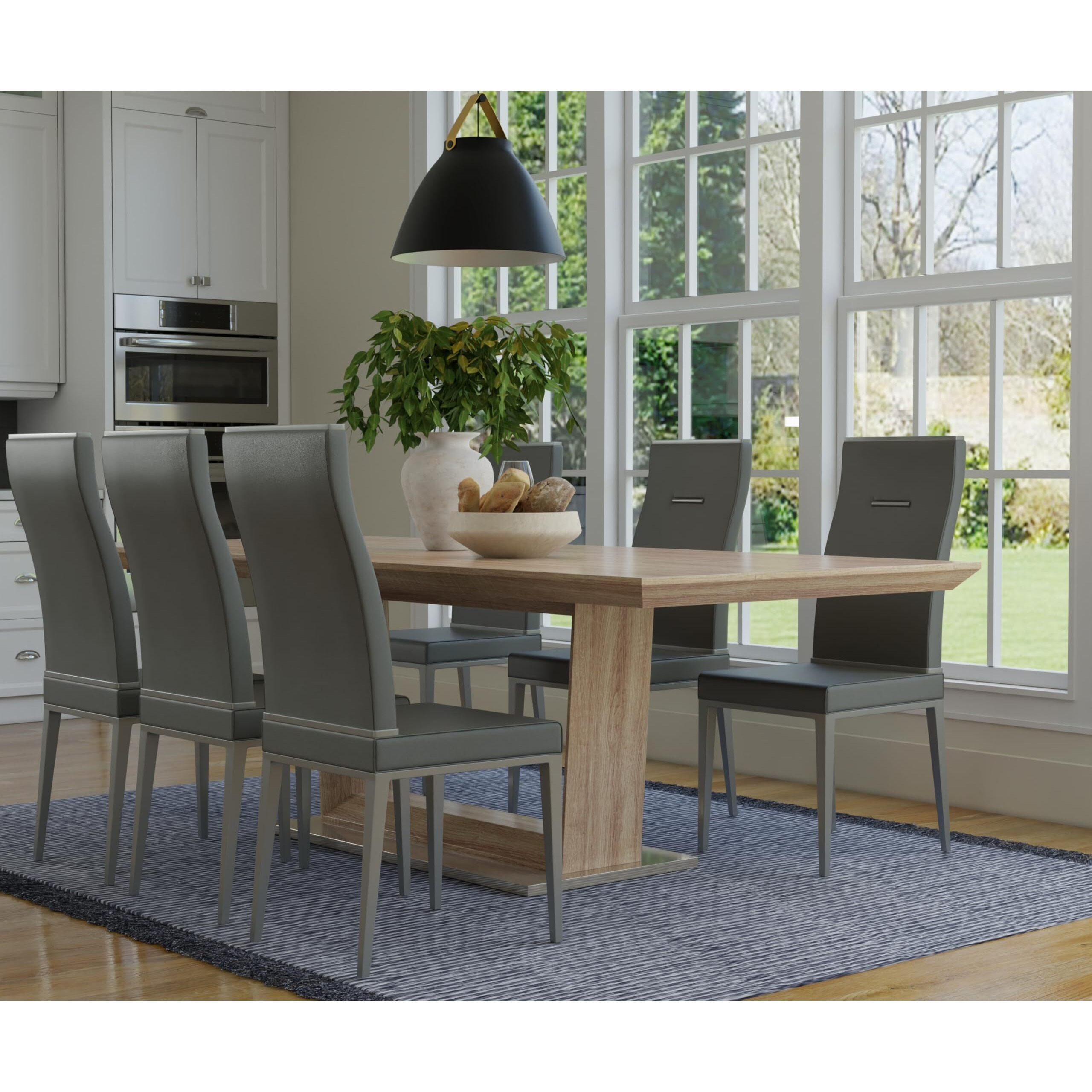 Neos Modern Furniture T1037Sn Dining Table  Sonoma