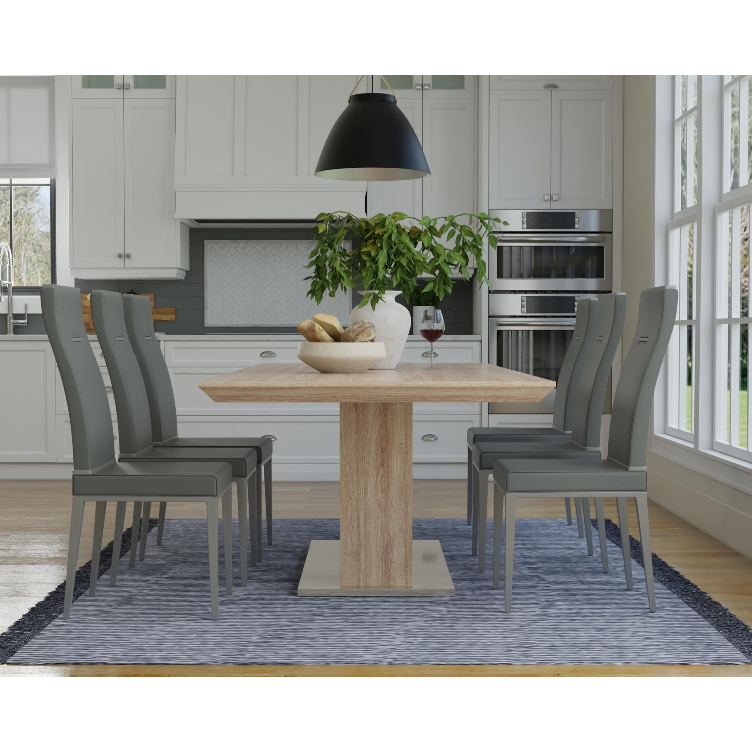 Neos Modern Furniture T1037Sn Dining Table  Sonoma