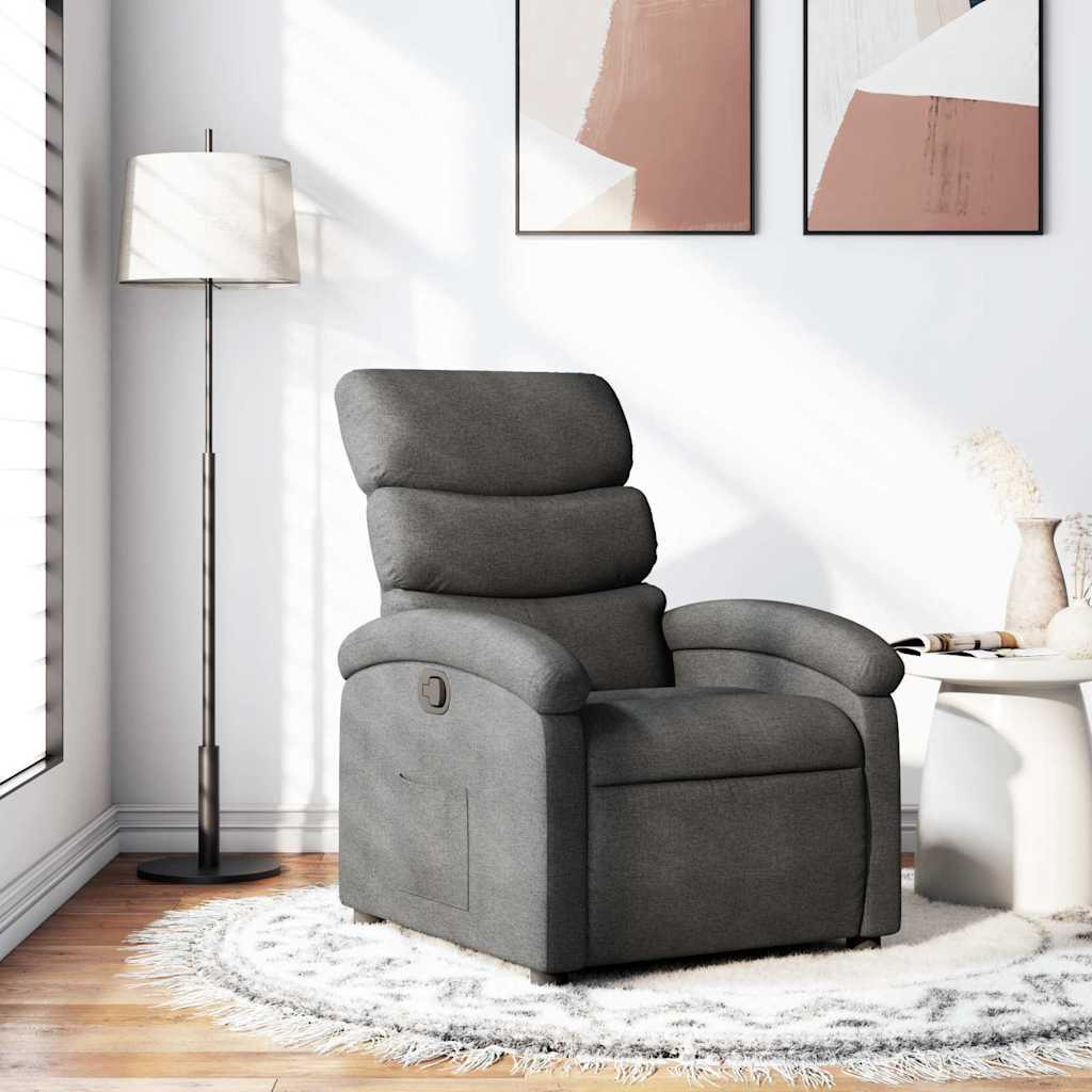 Vidaxl Recliner Chair Dark Gray Fabric