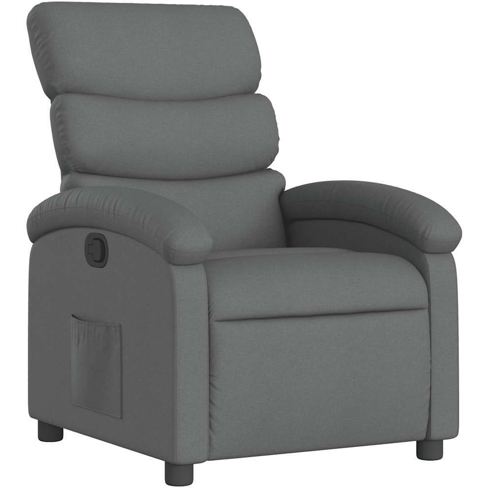 Vidaxl Recliner Chair Dark Gray Fabric