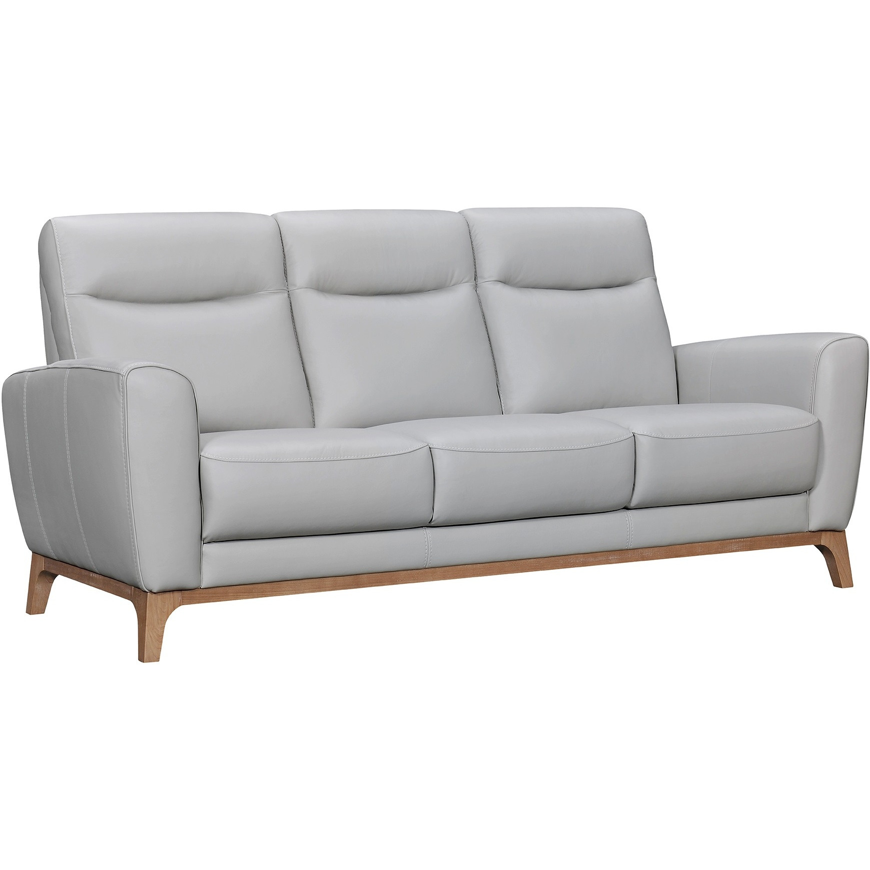 Greyson 83"" Dove Gray Leather Sofa
