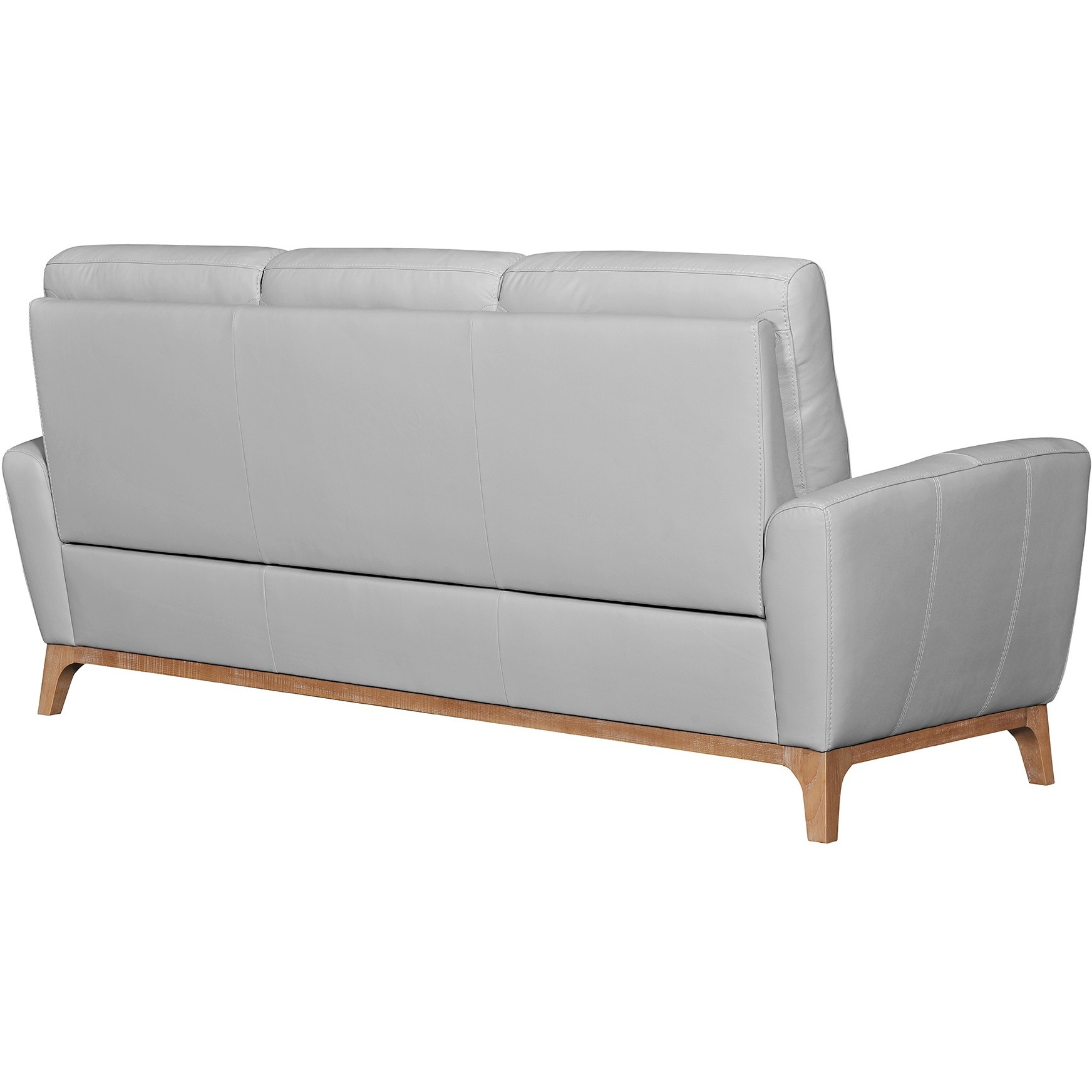 Greyson 83"" Dove Gray Leather Sofa