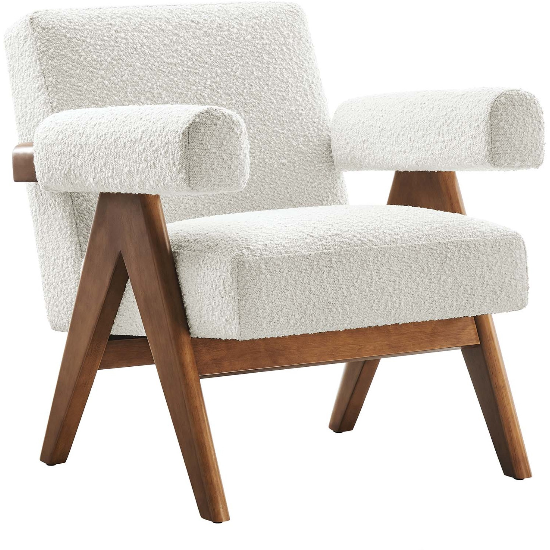 Lyra Boucle Fabric Armchair - Set Of 2