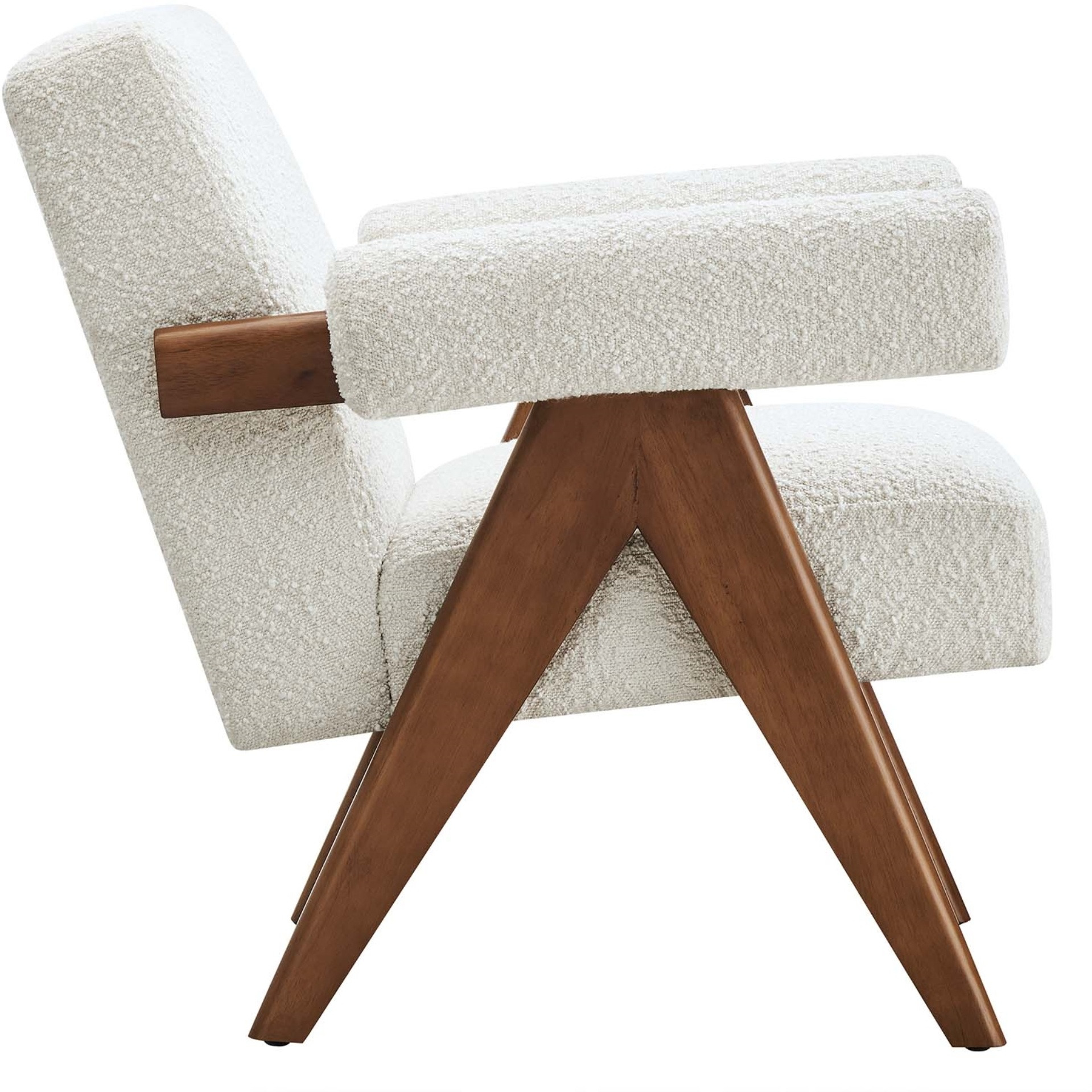 Lyra Boucle Fabric Armchair - Set Of 2
