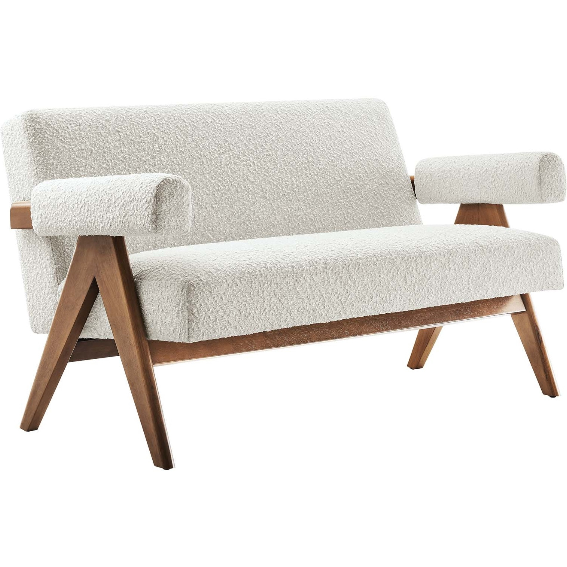 Lyra Boucle Fabric Loveseat