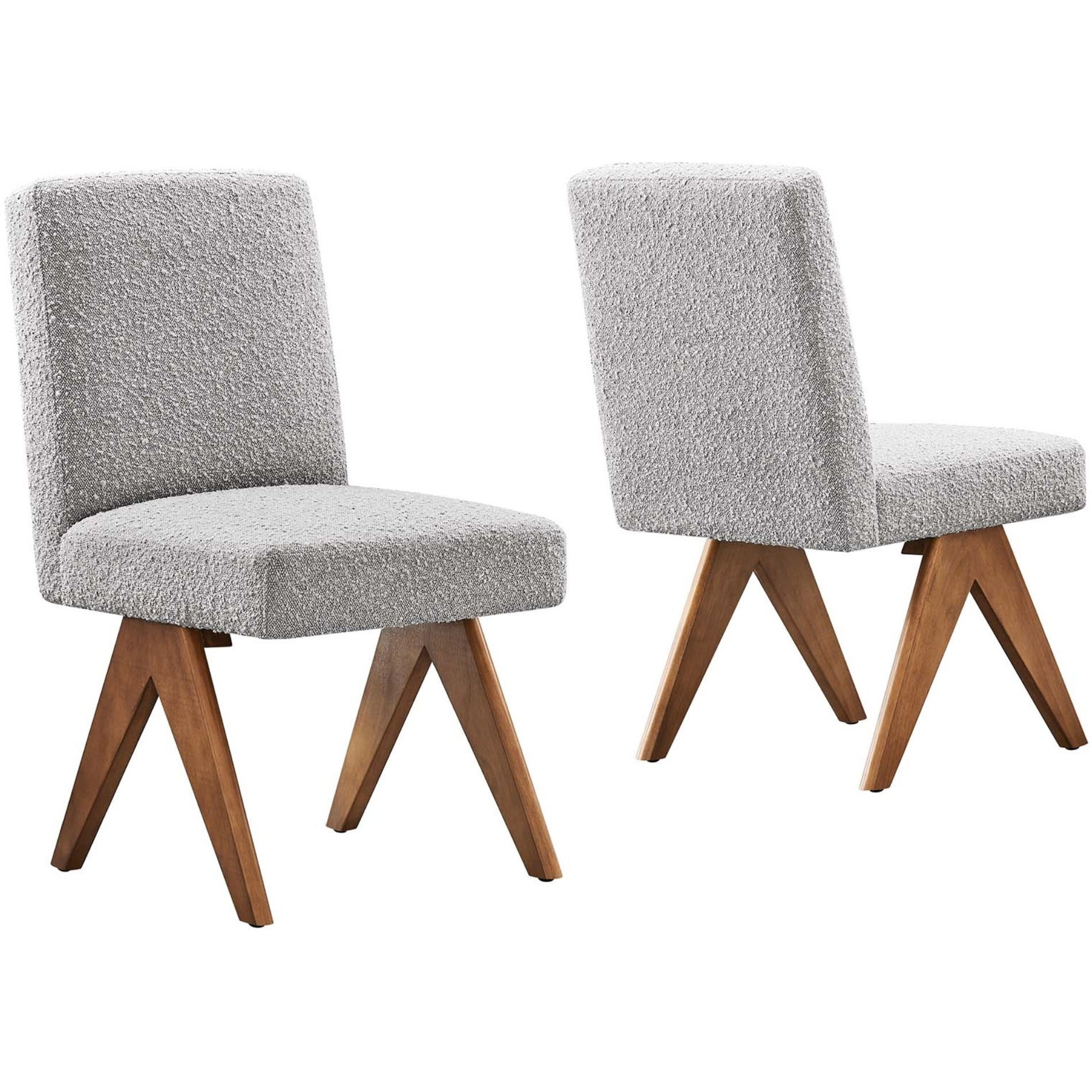 Lyra Boucle Fabric Dining Room Side Chair - Set Of 2