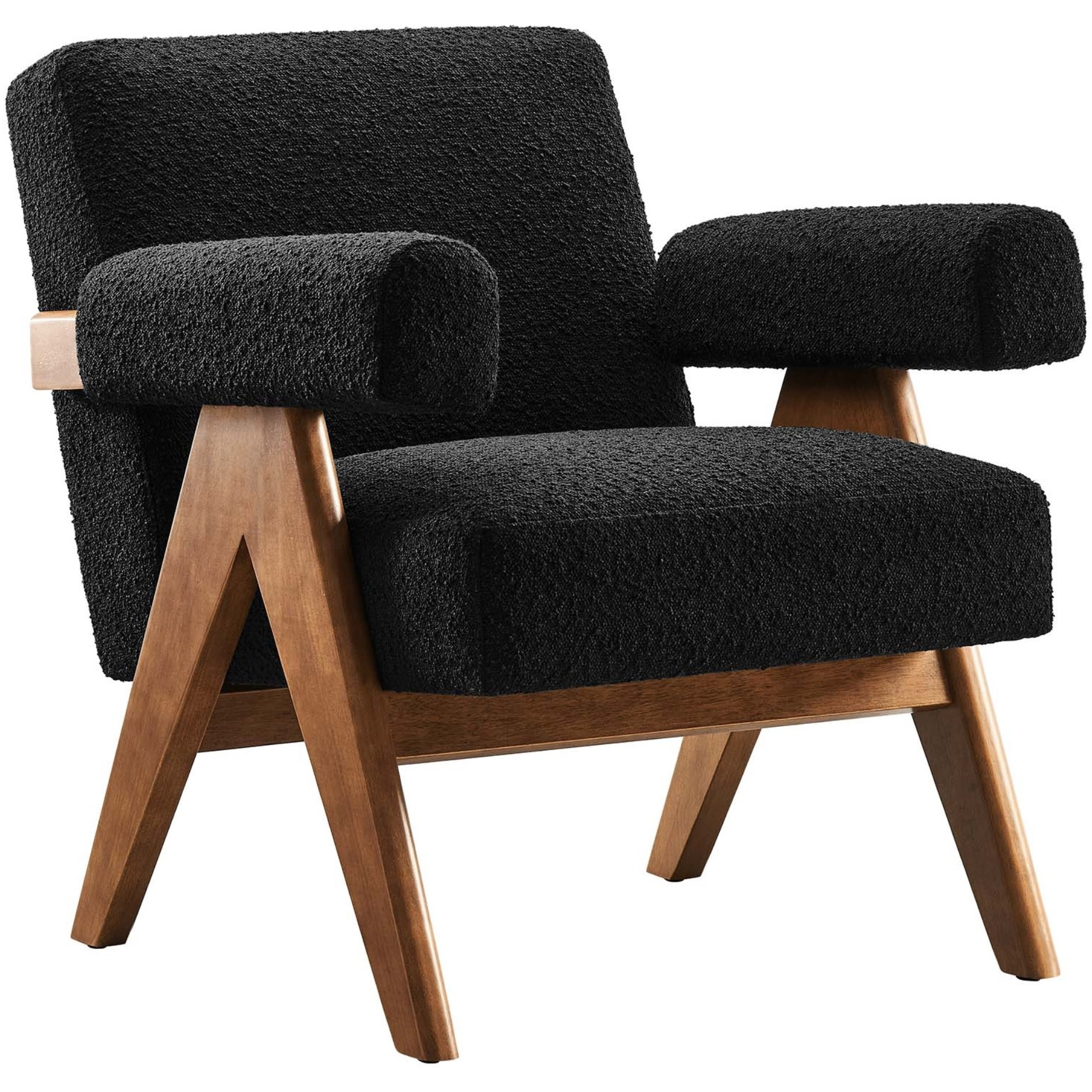 Lyra Boucle Fabric Armchair - Set Of 2