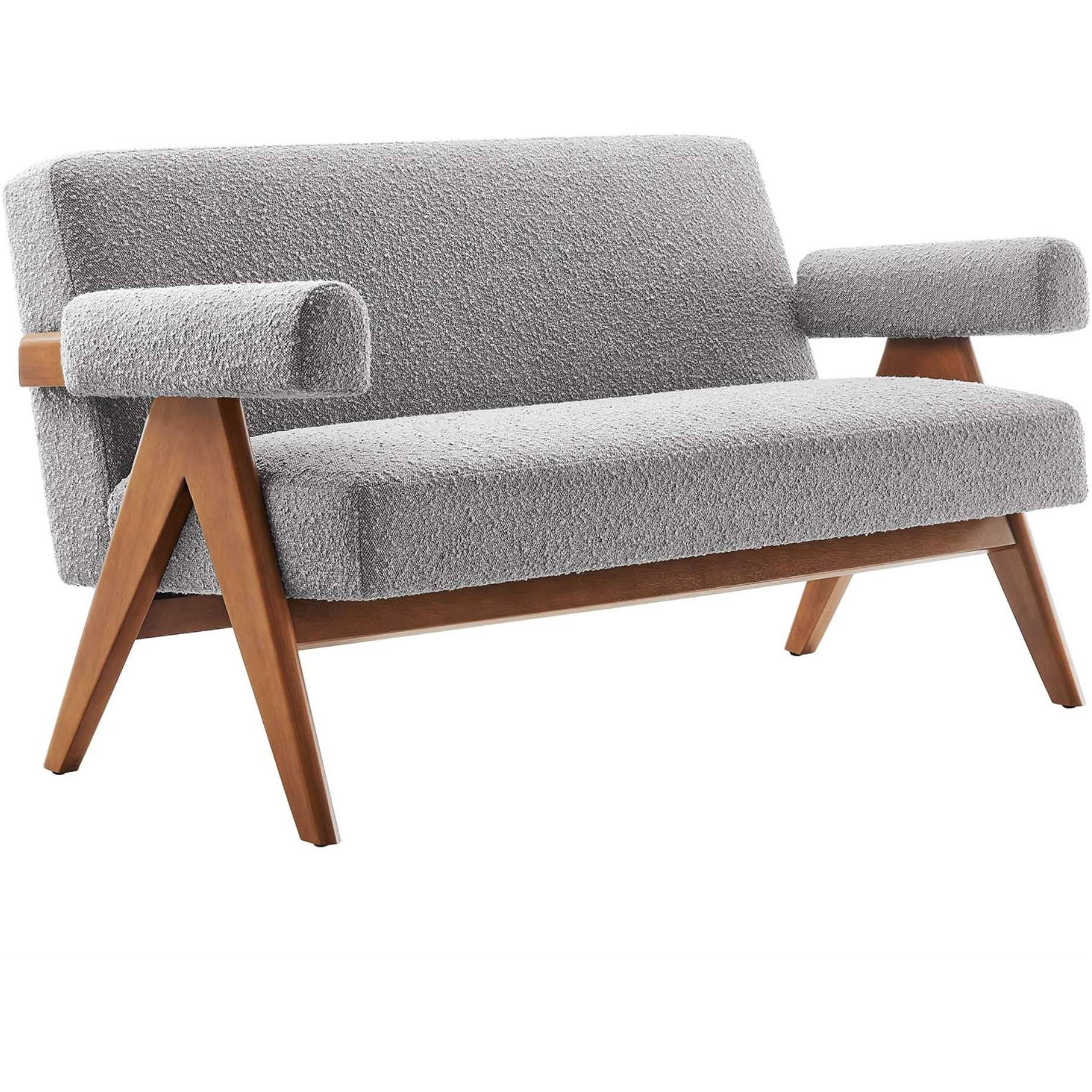 Lyra Boucle Fabric Loveseat