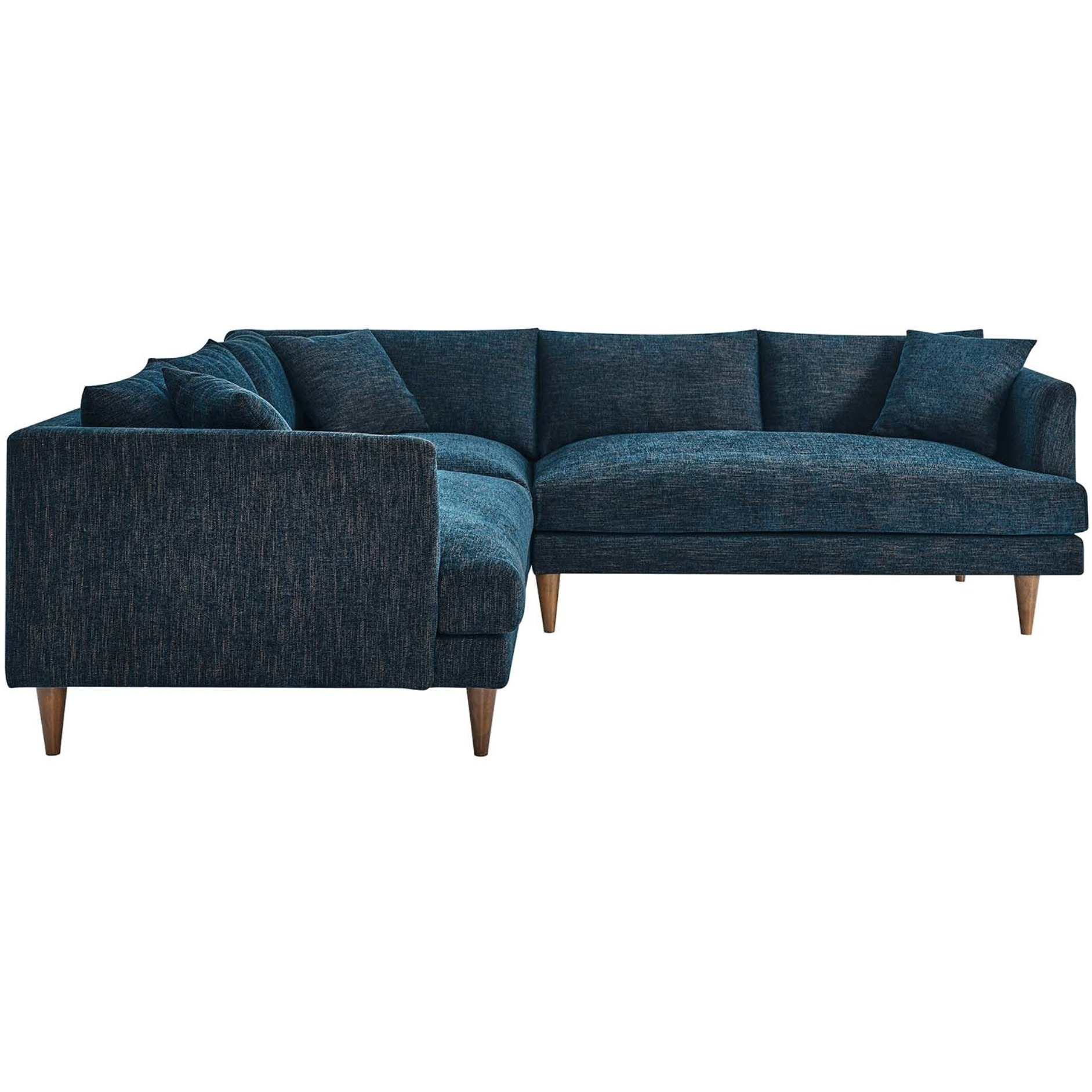 Zoya Down Filled Overstuffed 3 Piece Sectional Sofa