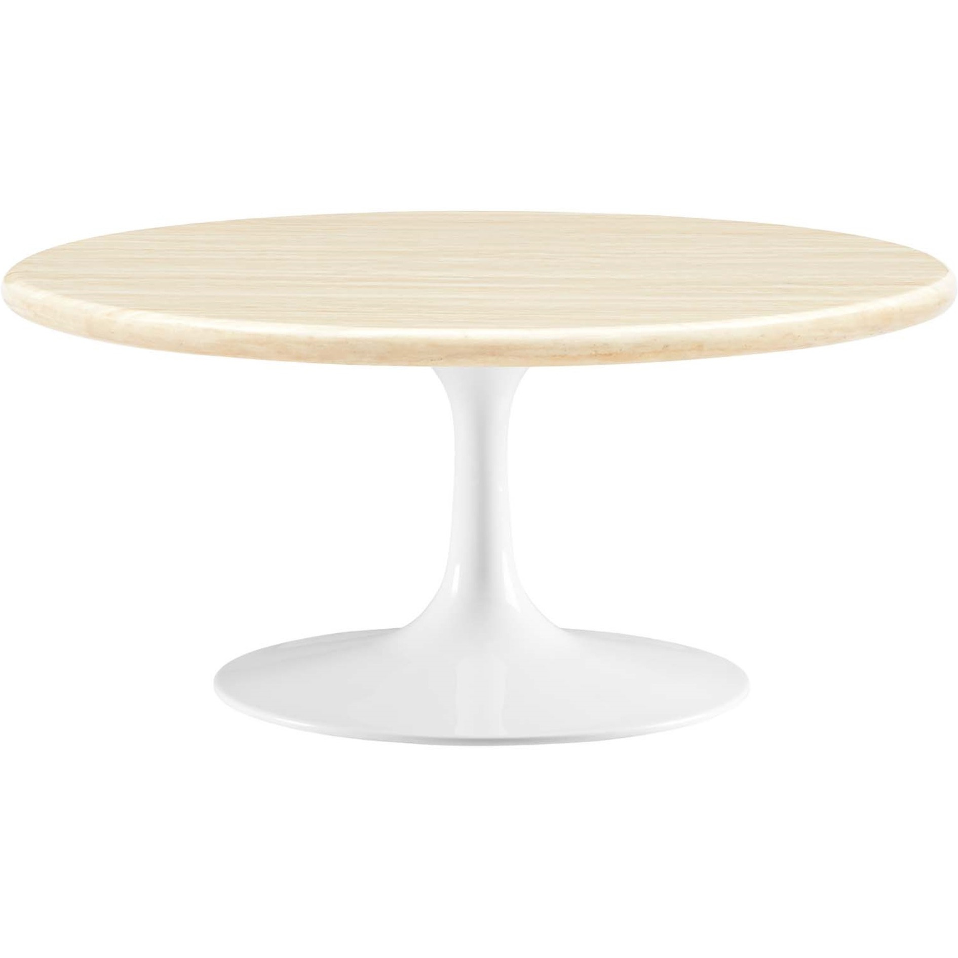 Lippa 36 Round Artificial Travertine  Coffee Table