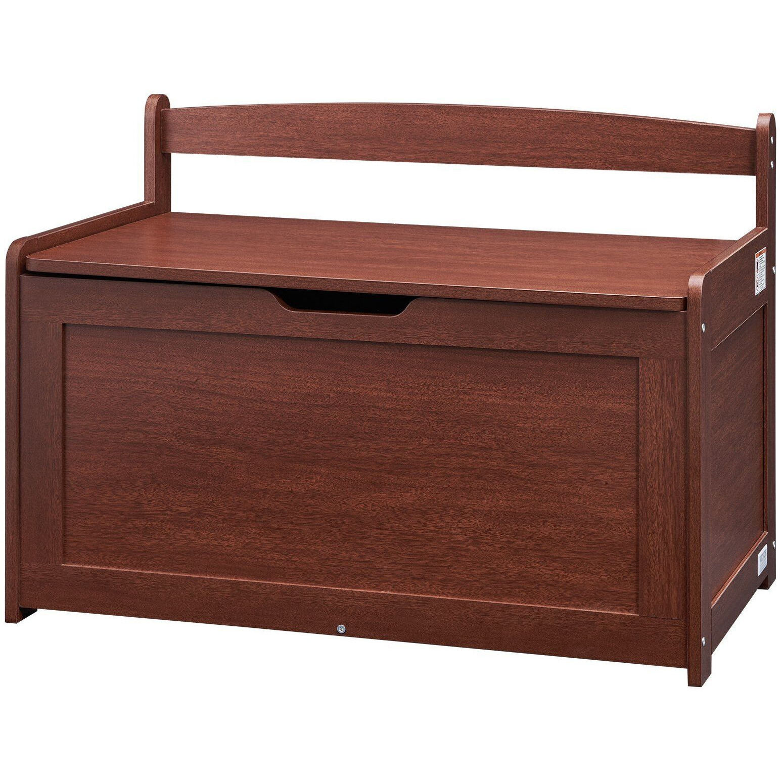 Vevor Wooden Toy Chest For Kids  Toddler Toy Storage Box With Flip-Top Lid And Safety Hinge  32.68 X 17.91 X 24.02 Large Kids Storage Bench For Playroom  Bedroom  Living Room Or Entryway  Cherry
