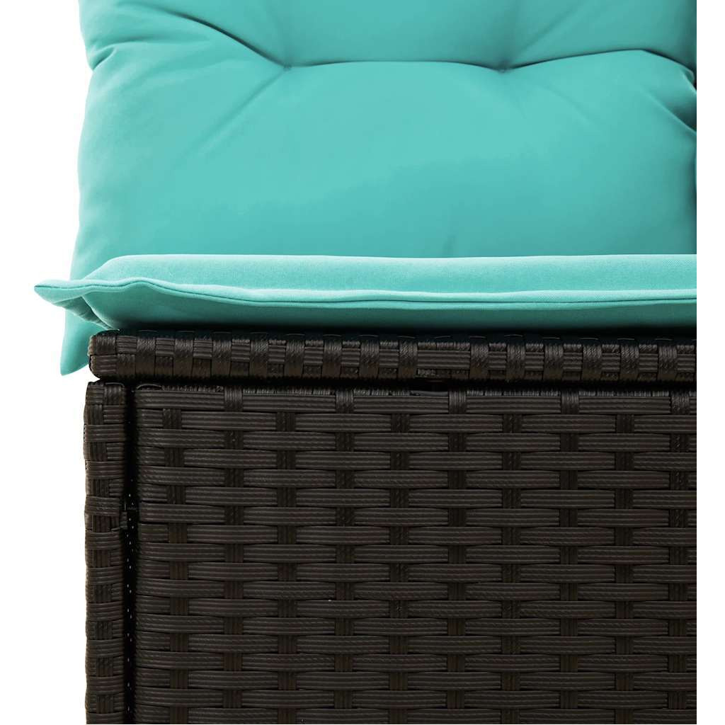 Vidaxl 4 Piece Garden Sofa Set With Cushions Black Poly Rattan Acacia