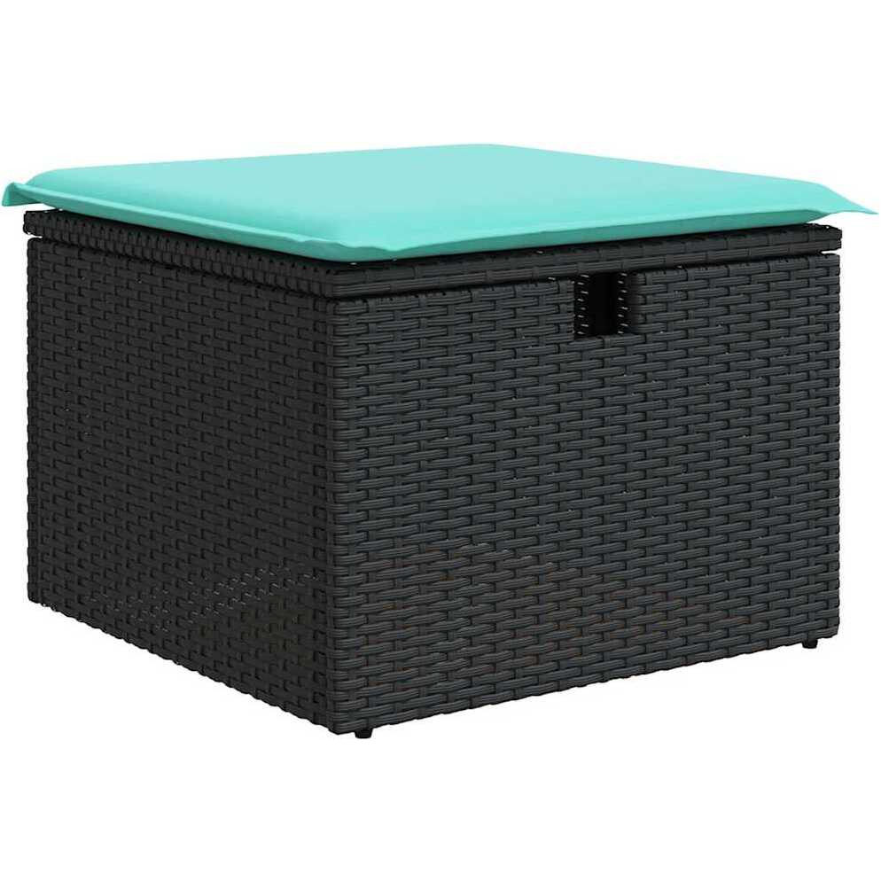 Vidaxl 4 Piece Garden Sofa Set With Cushions Black Poly Rattan