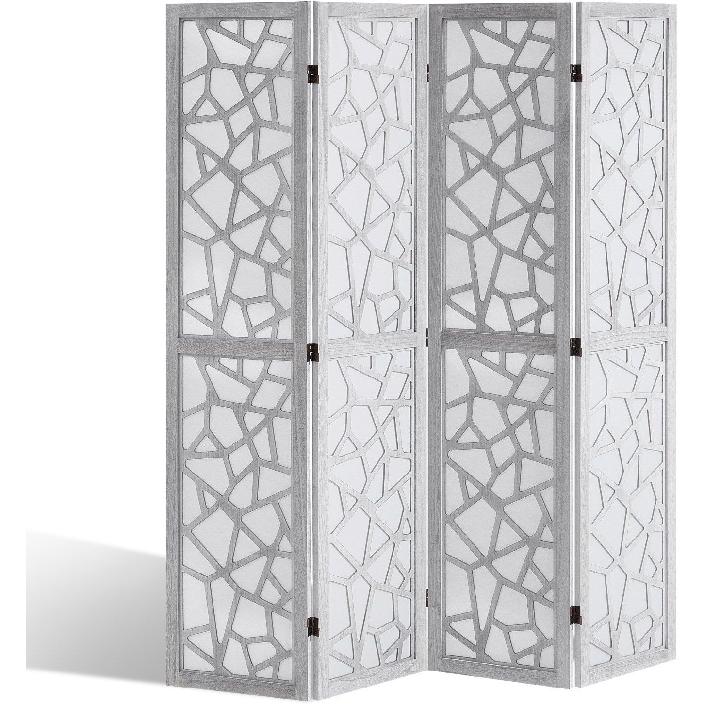 Vevor Wood Room Divider  4 Panel Wood Folding Privacy Screen  66.9 Inches Tall Indoor Carved Wooden Partition  Portable Decoration Screen  For Room Separation  Home  Office  Restaurant & Bedroom