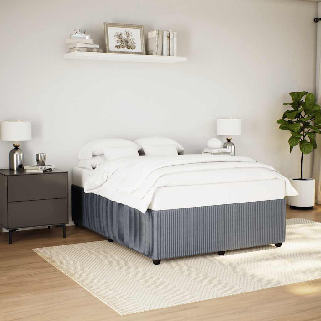 Vidaxl Bed Frame Without Mattress Dark Gray Full Velvet