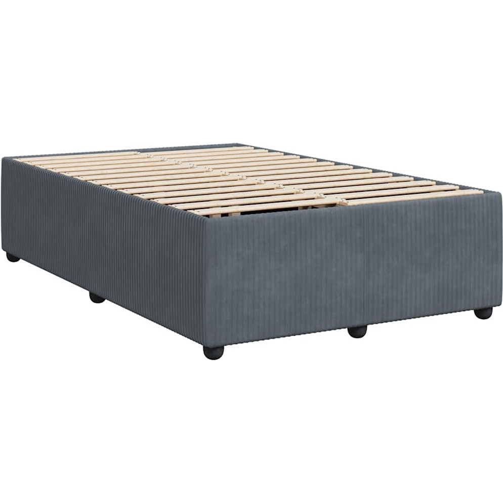 Vidaxl Bed Frame Without Mattress Dark Gray Full Velvet