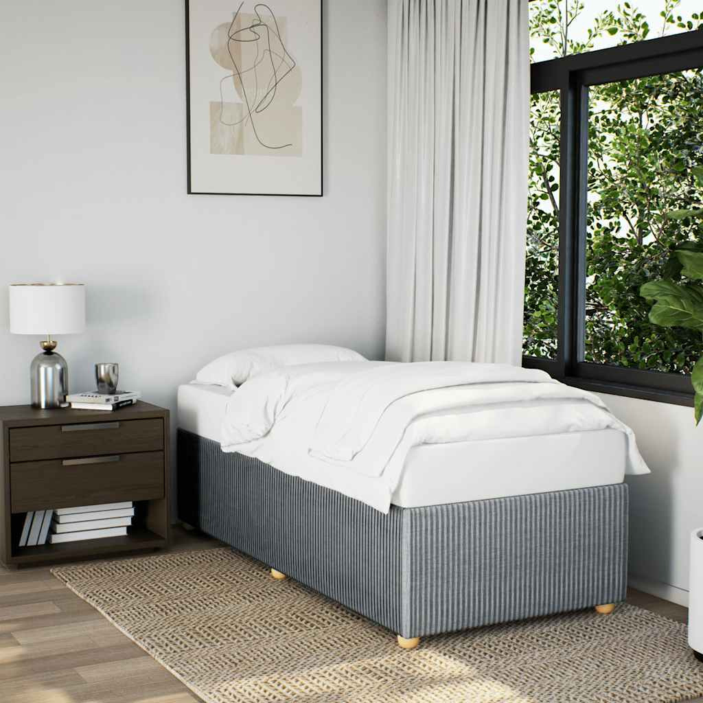 Vidaxl Bed Frame Without Mattress Light Gray Twin Fabric