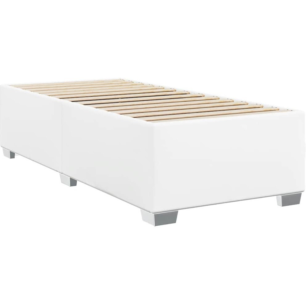 Vidaxl Bed Frame Without Mattress White Twin Xl Faux Leather