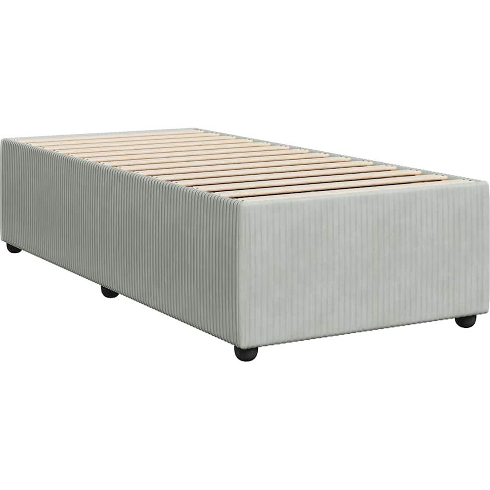 Vidaxl Bed Frame Without Mattress Light Gray Twin Xl Velvet