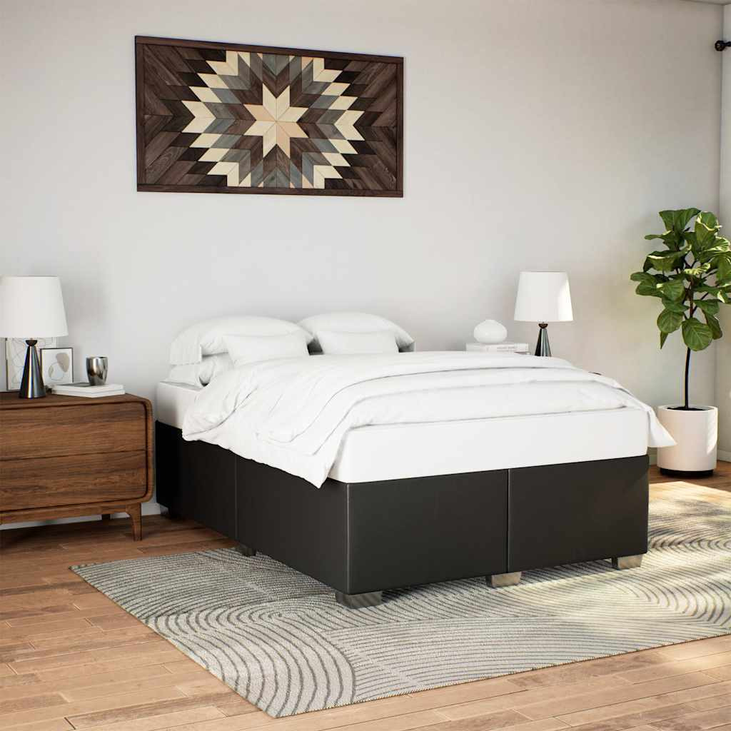 Vidaxl Bed Frame Without Mattress Blackqueen Faux Leather