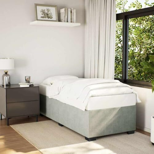 Vidaxl Bed Frame Without Mattress Light Graytwin Xl Velvet