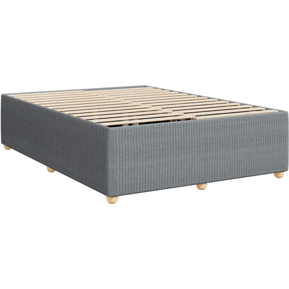 Vidaxl Bed Frame Without Mattress Light Gray Queen Fabric