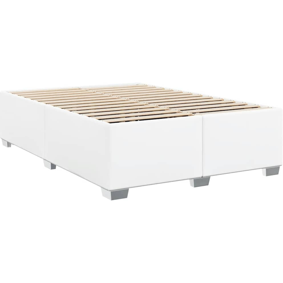 Vidaxl Bed Frame Without Mattress White Queen Faux Leather
