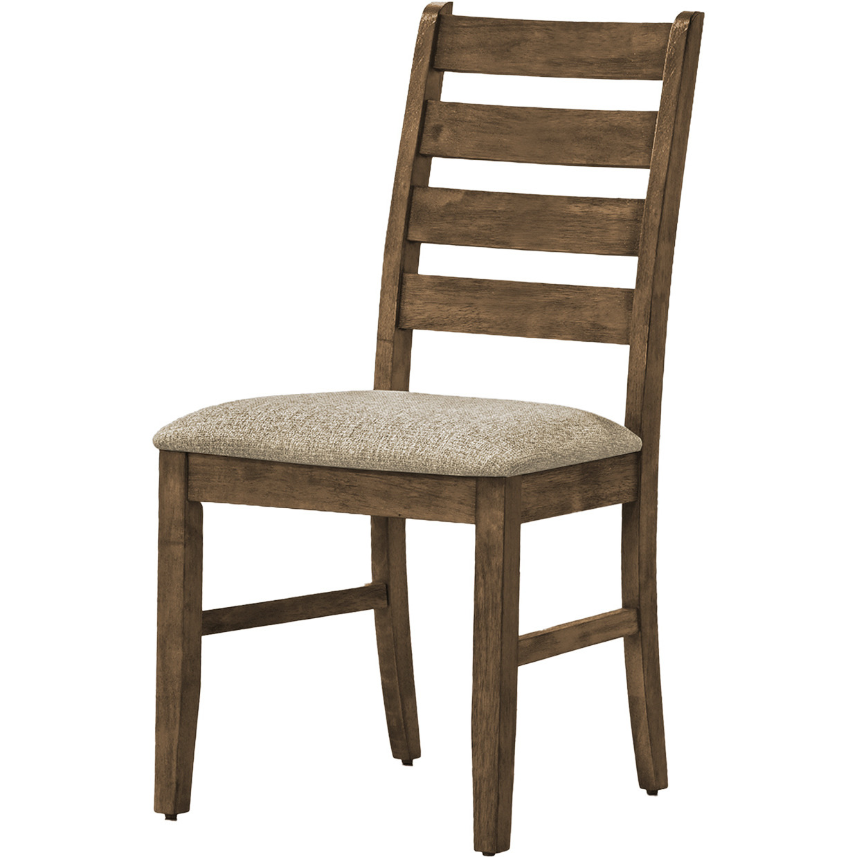 Dining Chair  38"" Height  Dining Room  Kitchen  Set Of 2  Side  Upholstered  Antique Brown  Brown Fabric  Transitional