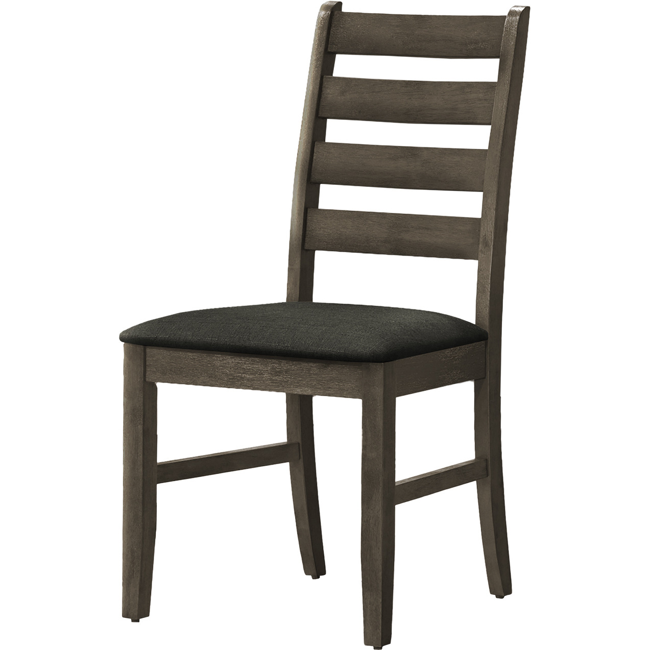 Dining Chair  38"" Height  Dining Room  Kitchen  Set Of 2  Side  Upholstered  Antique Grey  Grey Fabric  Transitional