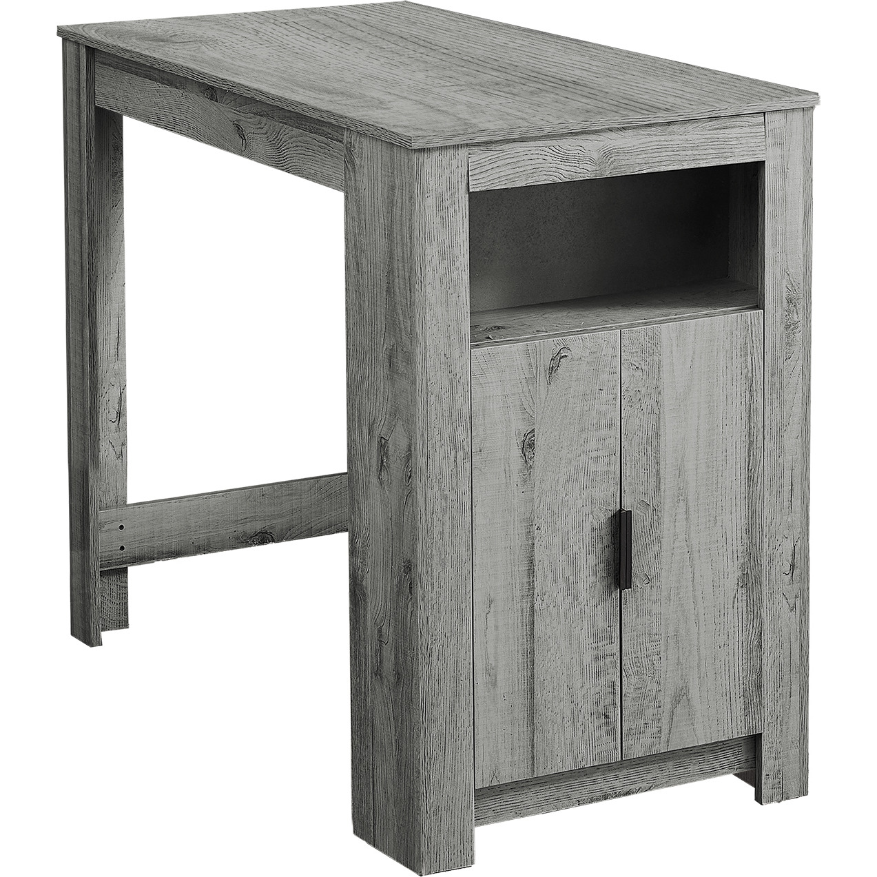 Dining Table  48"" Rectangular  Counter Height  Kitchen  Small  Storage  Grey Laminate  Contemporary  Modern