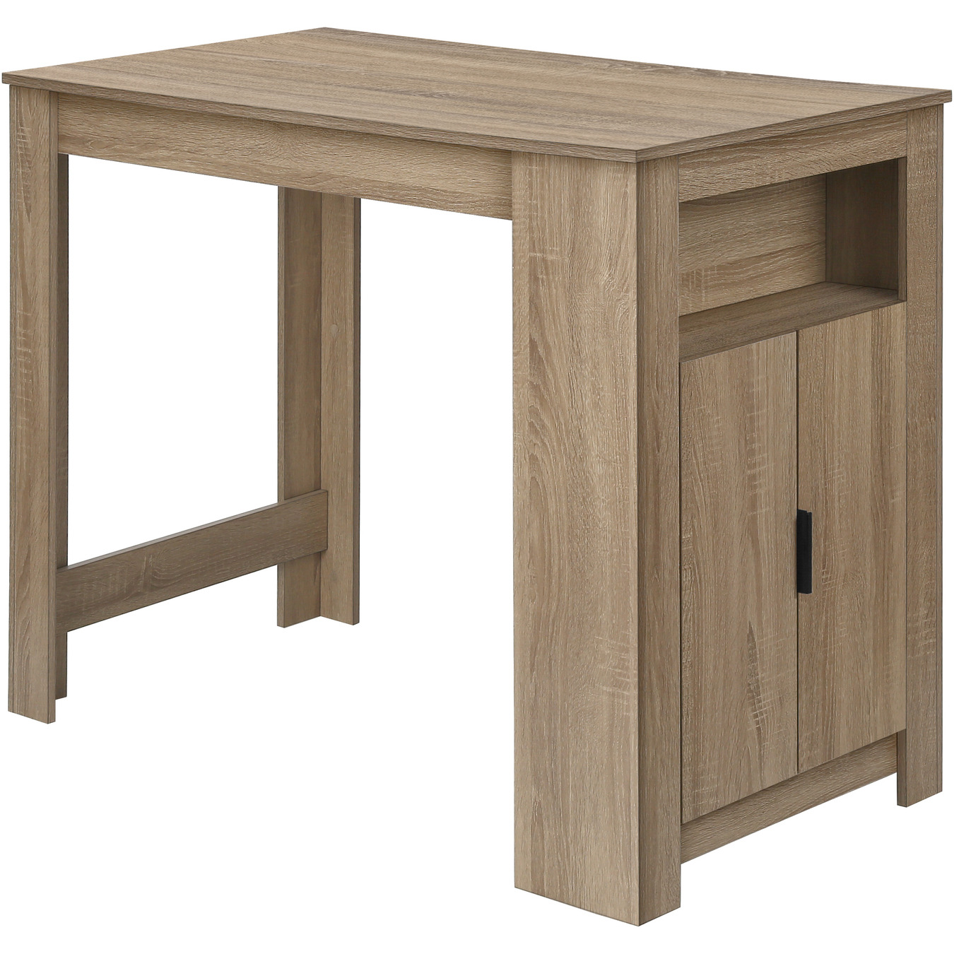 Dining Table  48"" Rectangular  Counter Height  Kitchen  Small  Storage  Brown Laminate  Contemporary  Modern