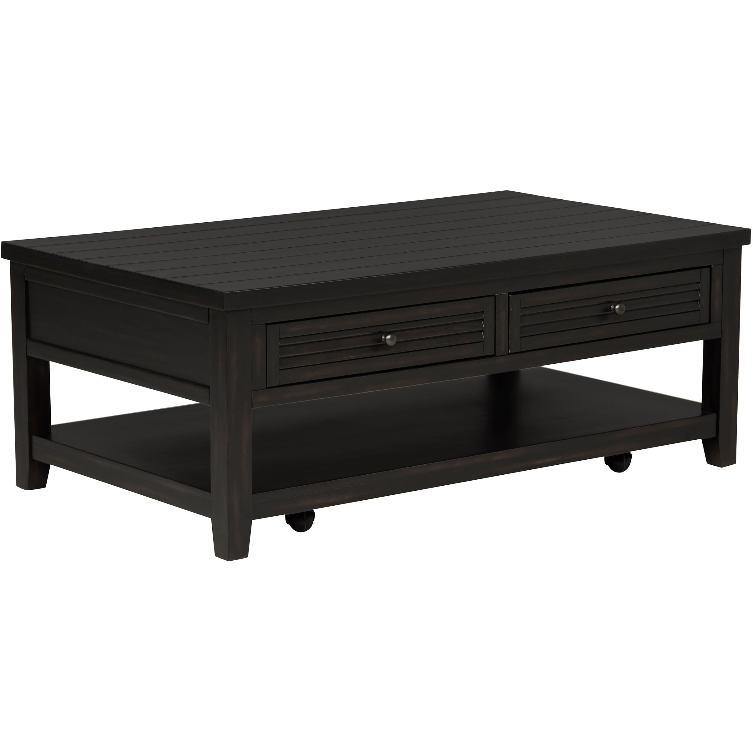Concord 2-Drawer Rectangular Coffee Table Distressed Java