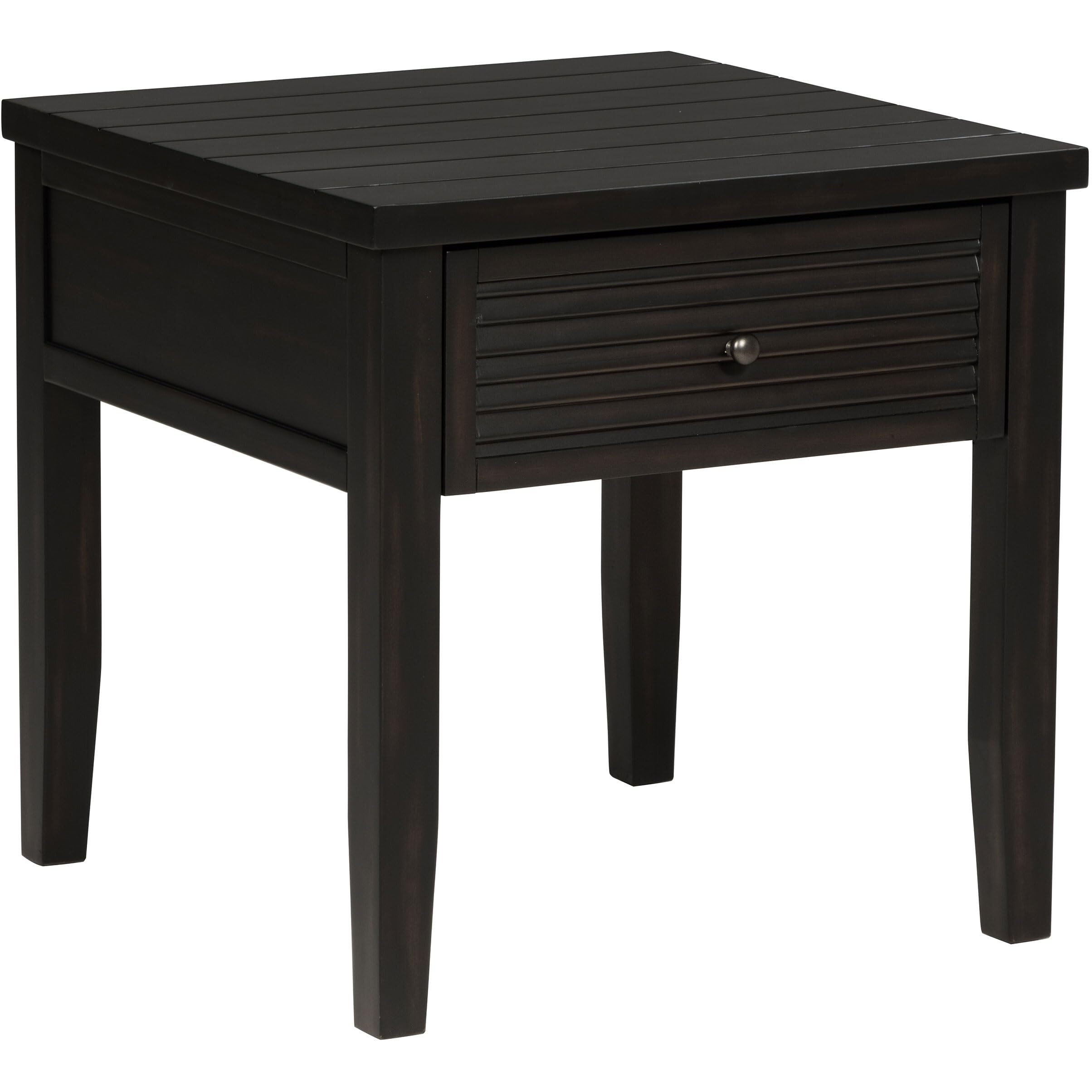 Concord 1-Drawer Square End Table Distressed Java