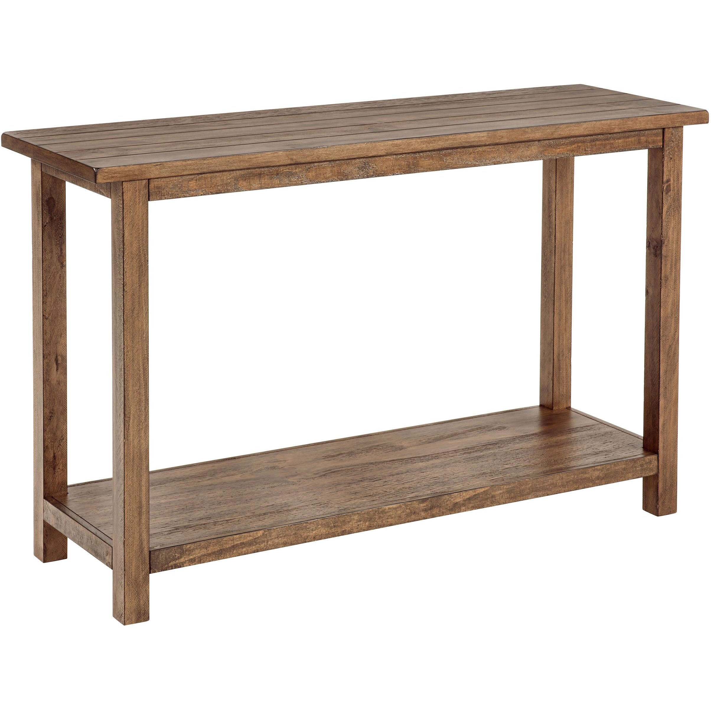Payne Wood Entryway Sofa Console Table Distressed Brown