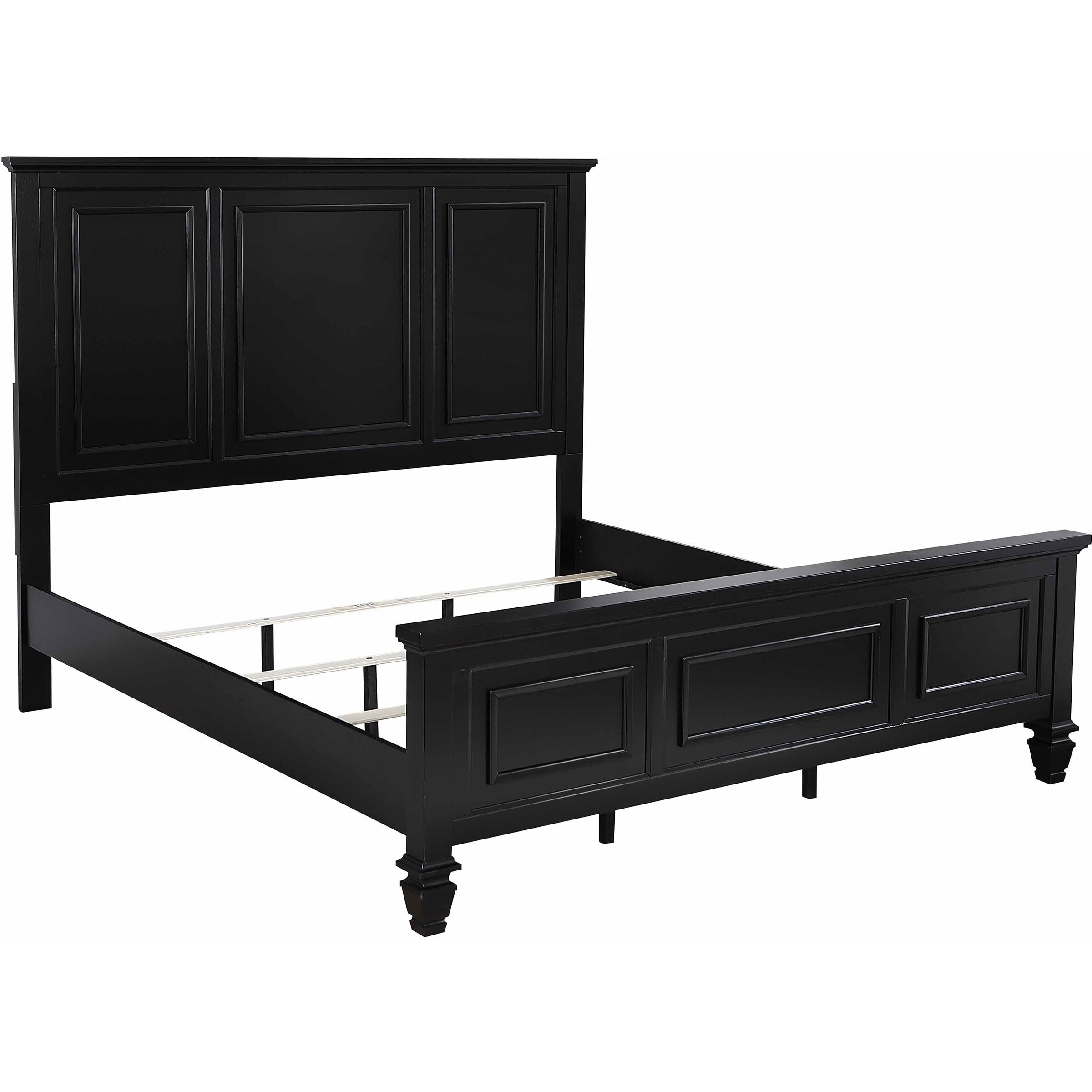 Sandy Beach 63-Inch Eastern King Wood Panel Bed Black
