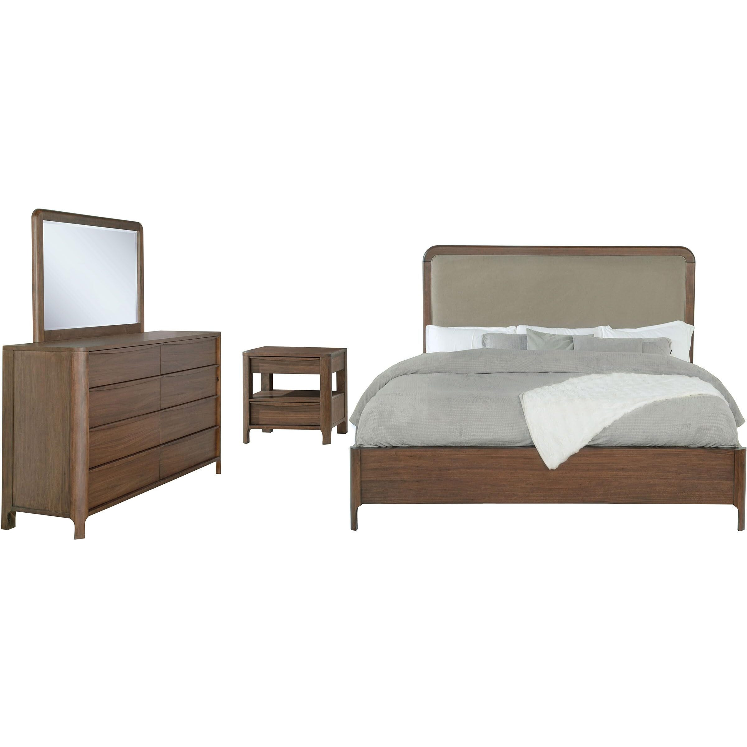 Maderia 4-Piece Queen Bedroom Set Walnut