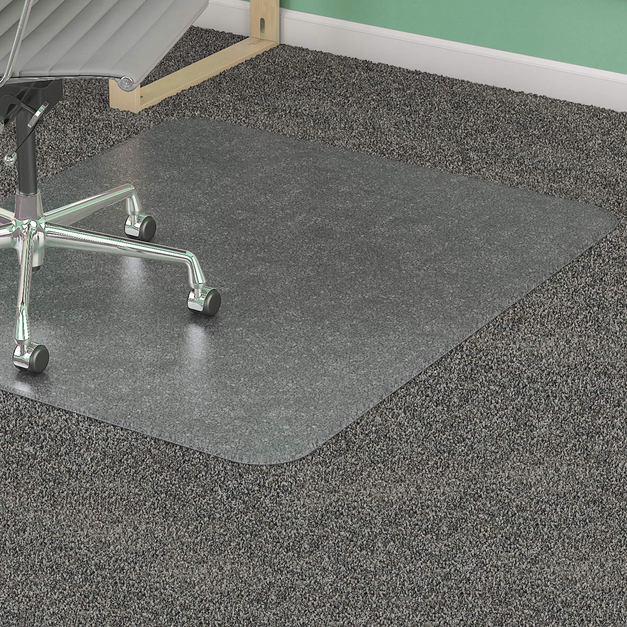 Lorell Rectangular Medium Pile Chairmat Chair Mat  Clear