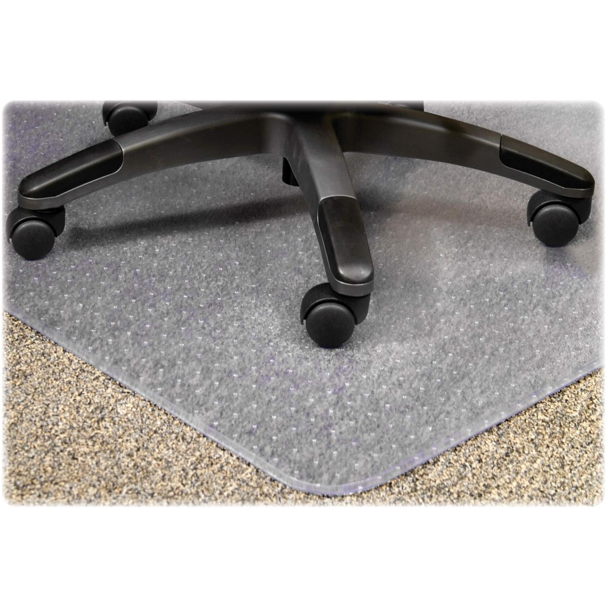 Lorell Rectangular Medium Pile Chairmat Chair Mat  Clear