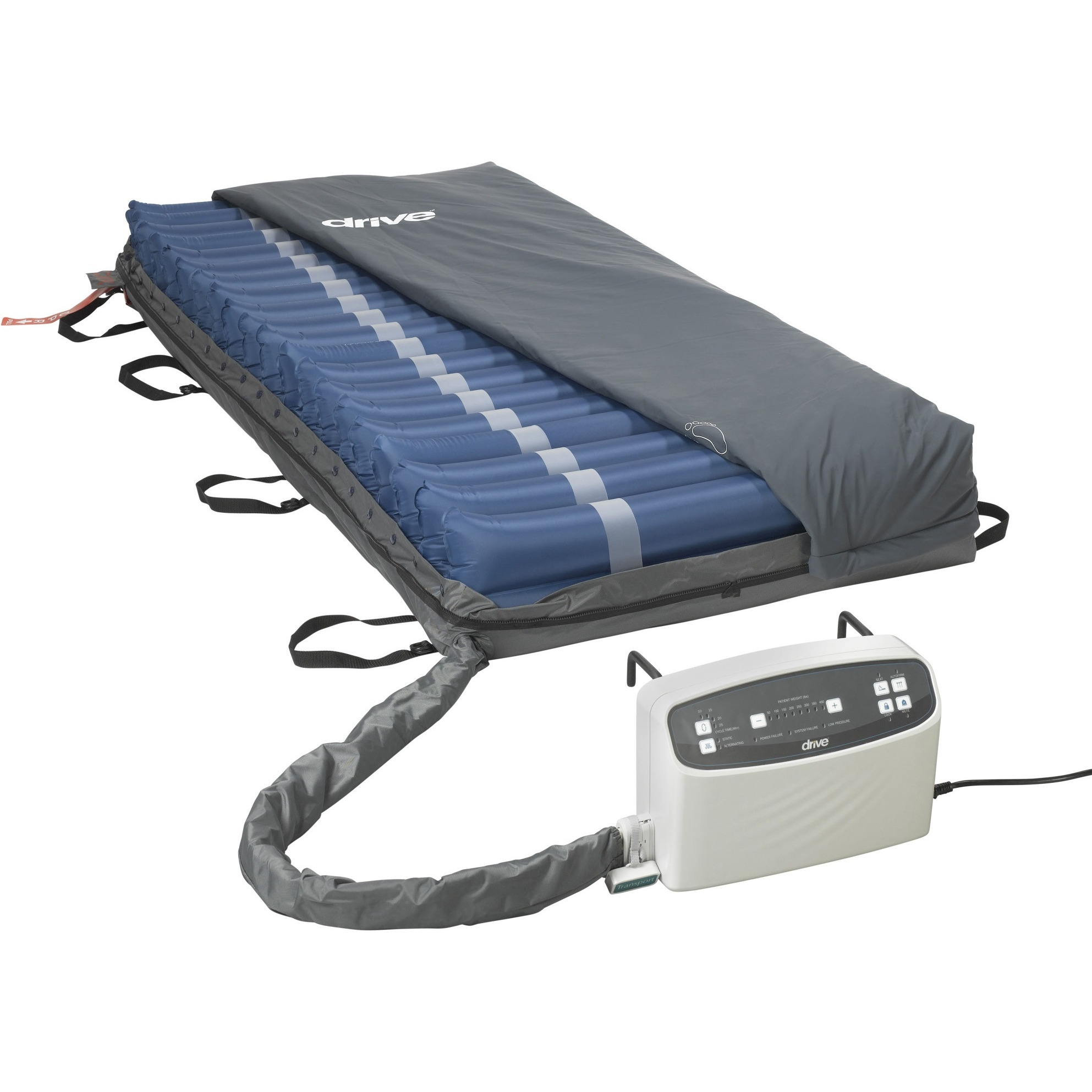Drive Medical Med Aire Low Air Loss Mattress Replacement System With Alarm  8""