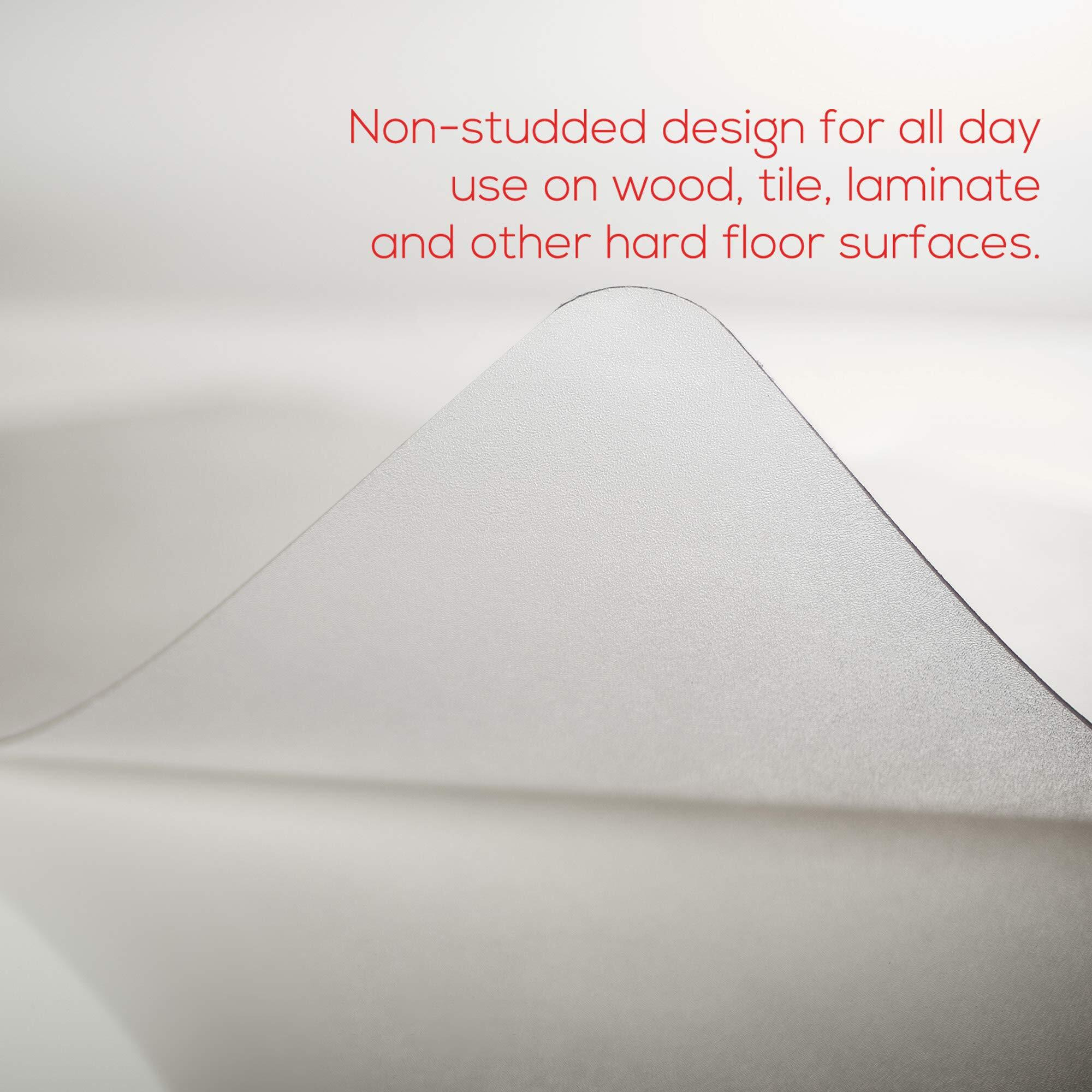 Lorell Llr82827 Nonstudded Design Hardwood Surface Chair Mat  60X46 Inch