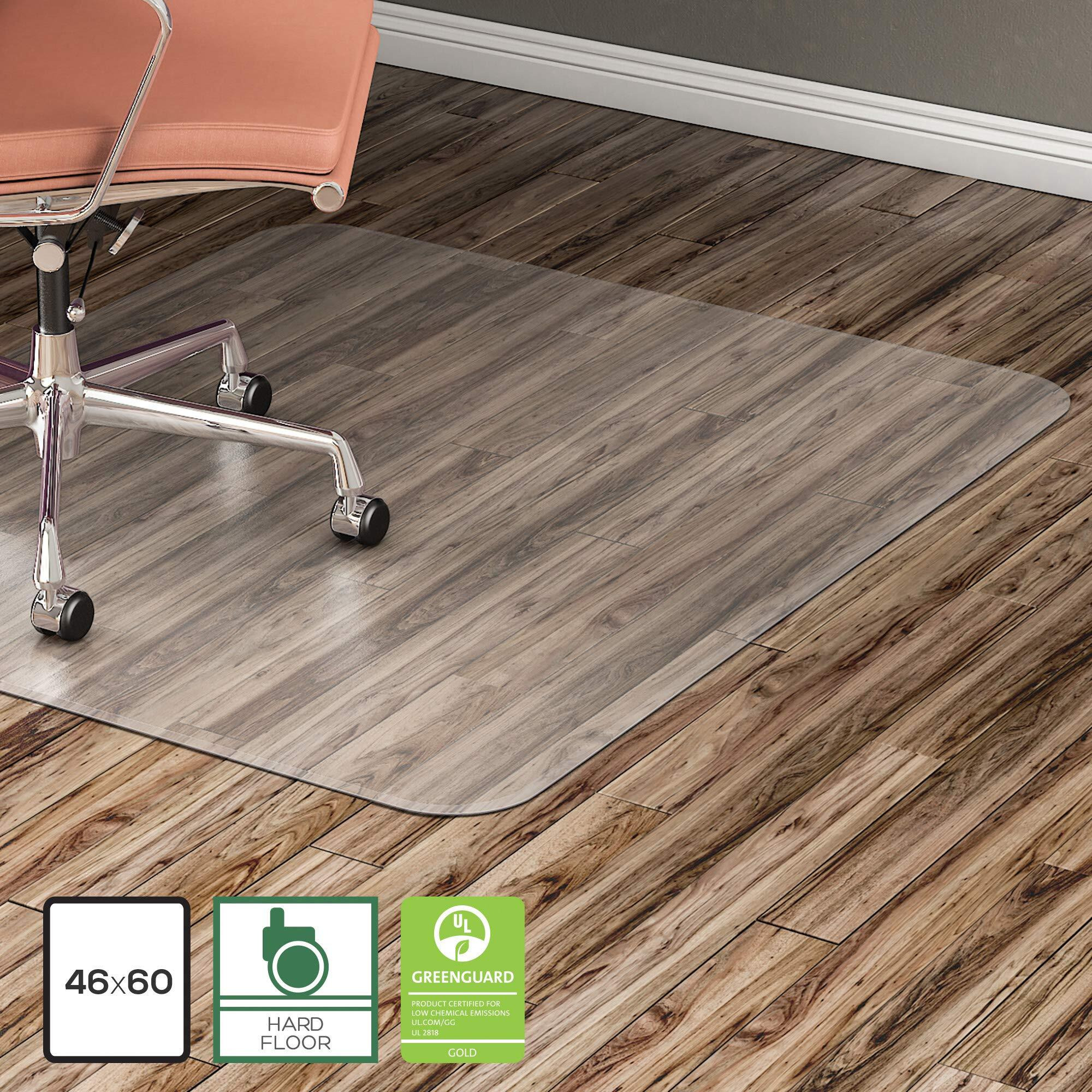 Lorell Llr82827 Nonstudded Design Hardwood Surface Chair Mat  60X46 Inch