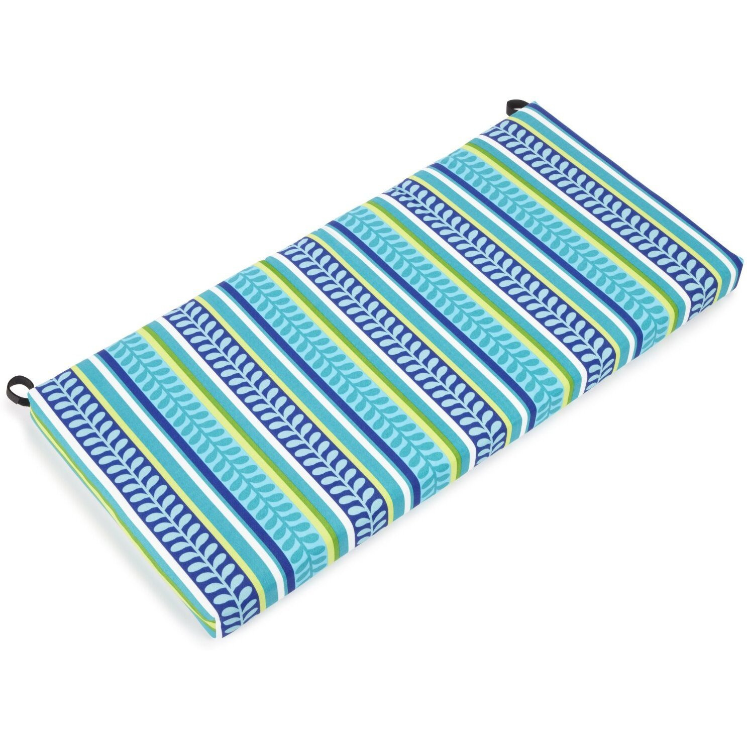 Blazing Needles Patterned Outdoor Spun Polyester Loveseat Cushion  40"" Wide  Pike Azure