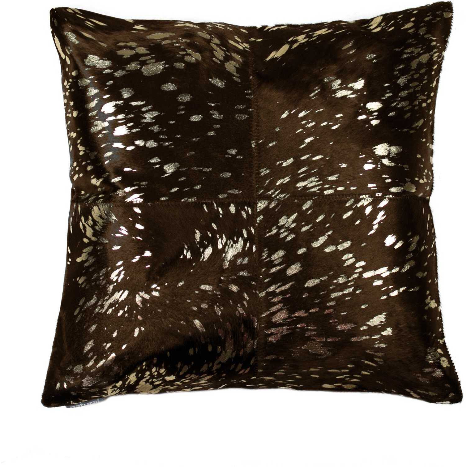 18"" X 18"" X 5"" Gold And Chocolate Quattro  Pillow