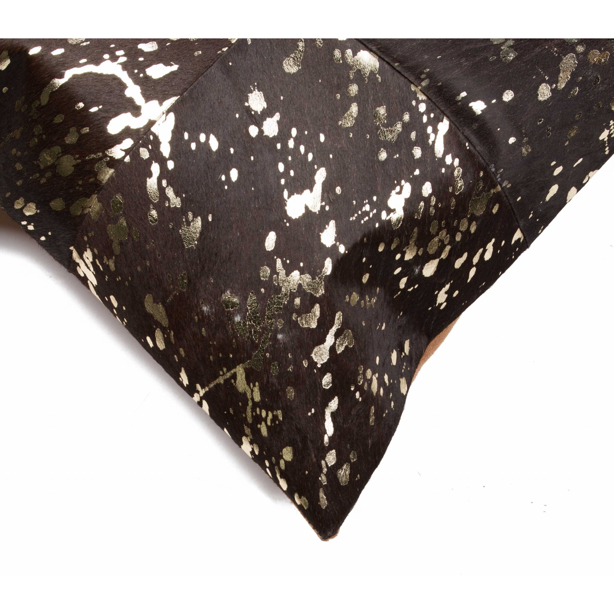 18"" X 18"" X 5"" Gold And Chocolate Quattro  Pillow