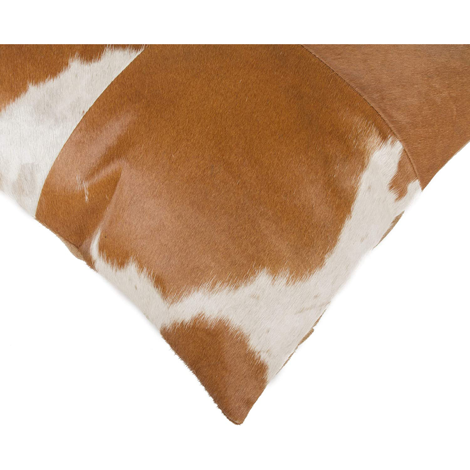 18"" X 18"" X 5"" White And Brown Quattro  Pillow